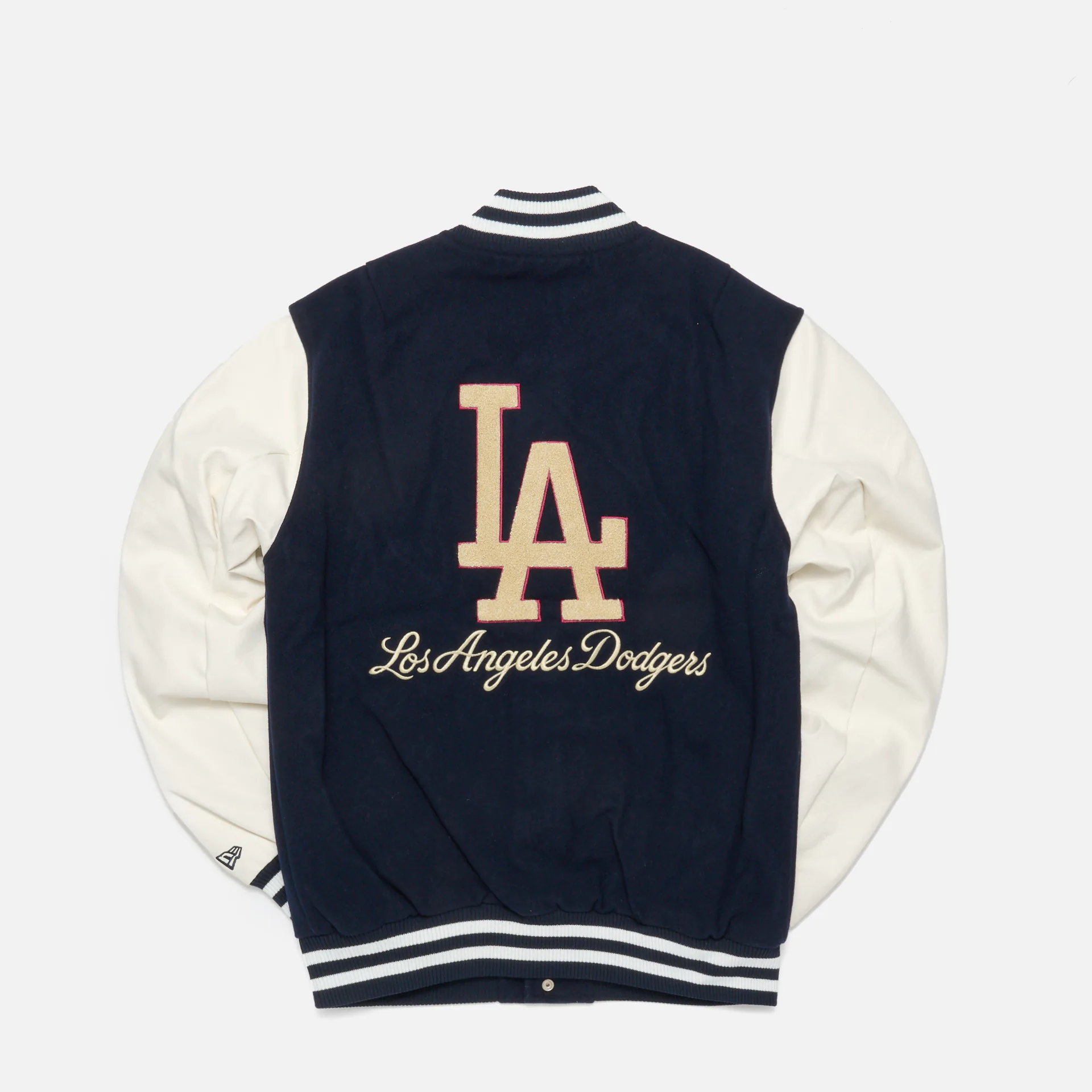 New Era MLB Large Logo Varsity Jacket Navy/Off White