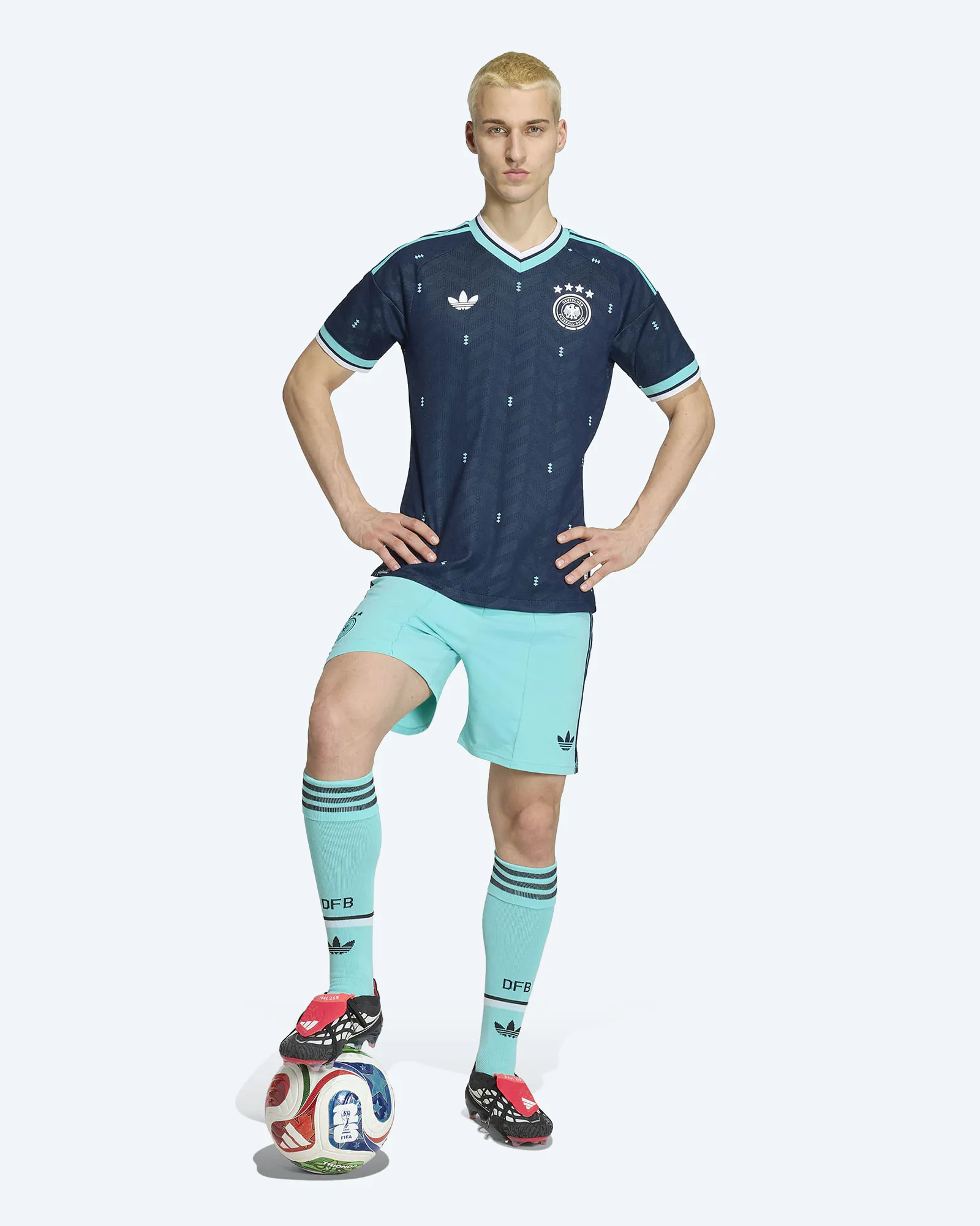 DFB 26 Away Authentic Shorts Flash Aqua