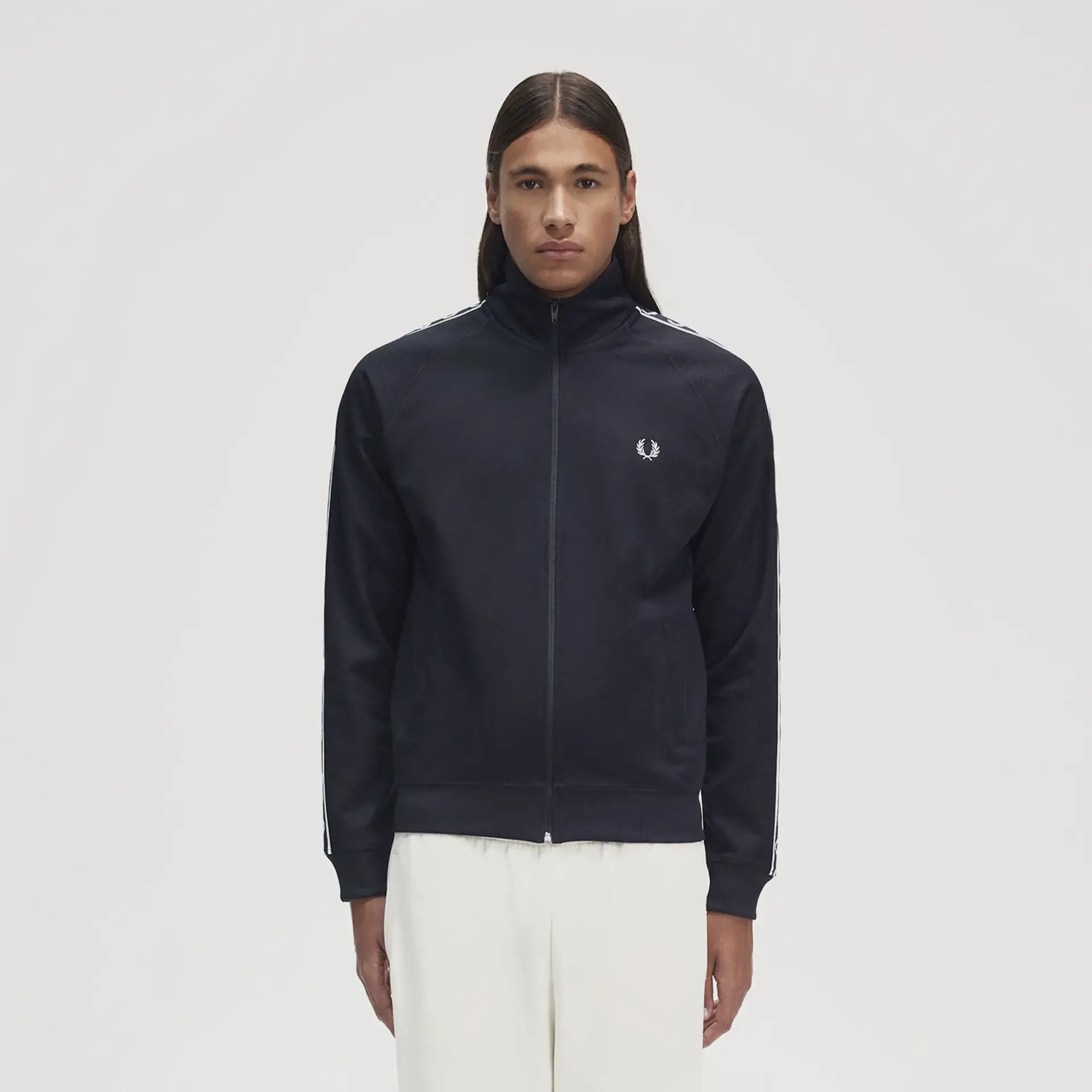 Fred Perry Contrast Tape Track Jacket Navy