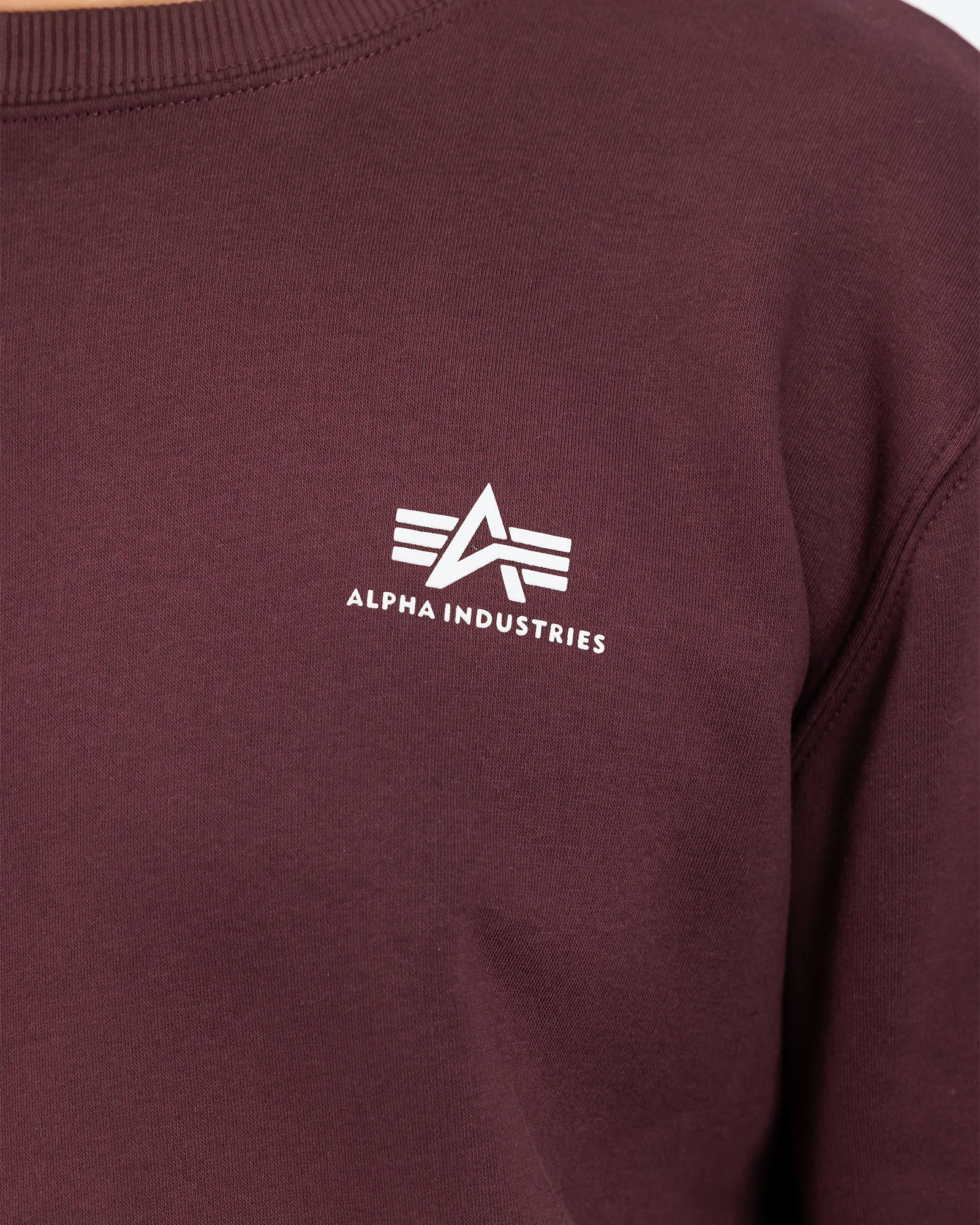 Basic Sweater Small Logo Deep Maroon