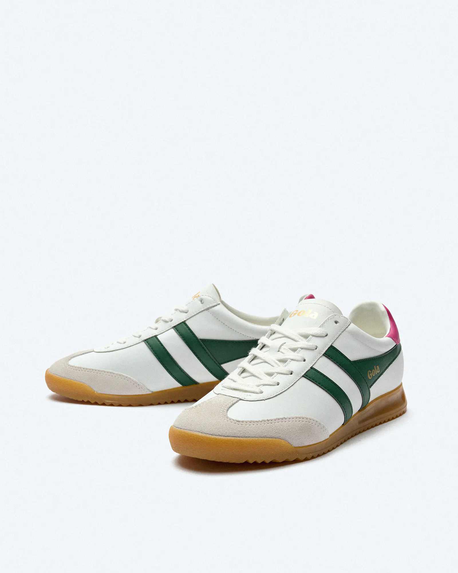 Gola Torpedo Leather Sneaker White/Evergreen/Fuchsia Gola Torpedo Leather Sneaker White/Evergreen/Fuchsia