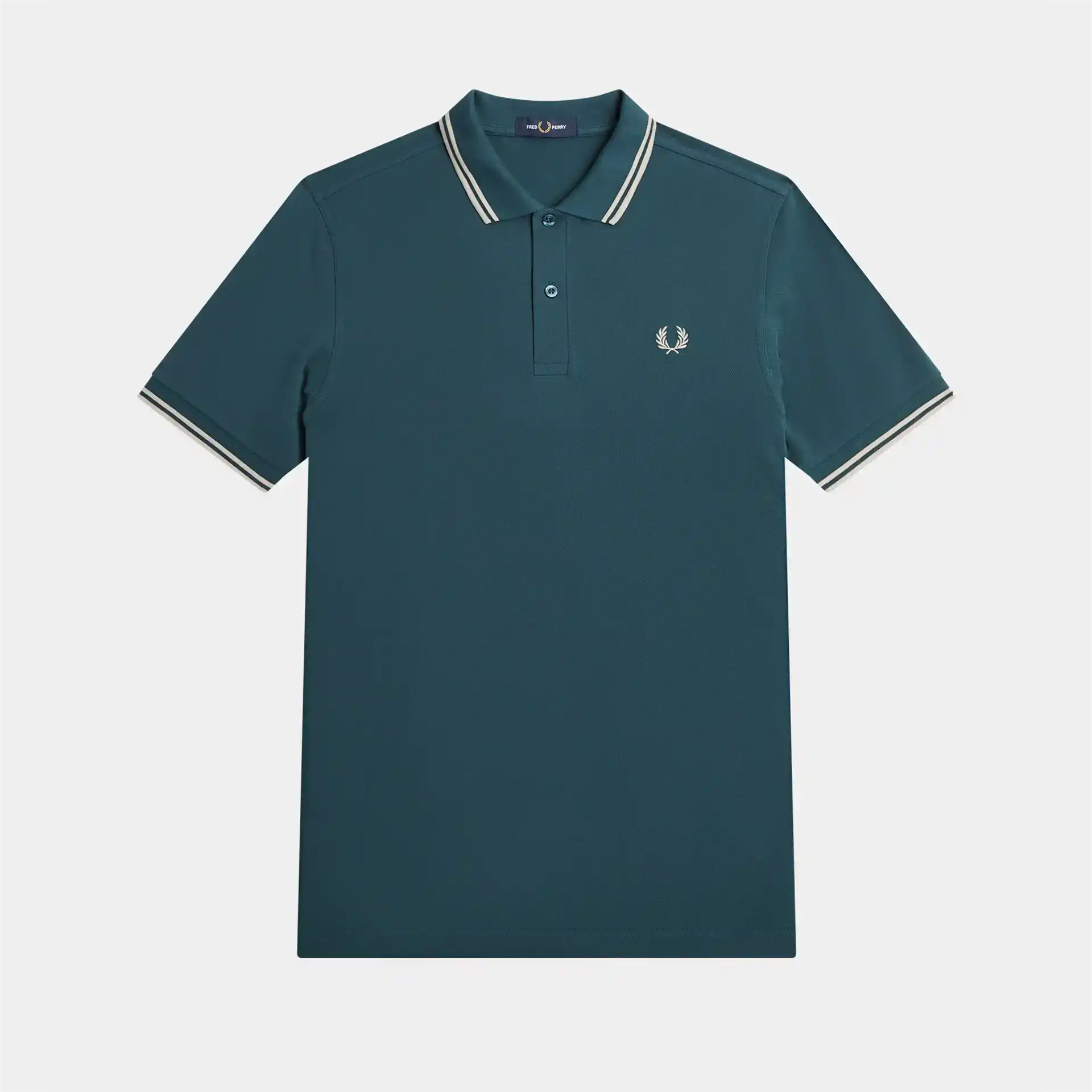 Fred Perry Twin Tipped Polo Shirt Petrol Blue