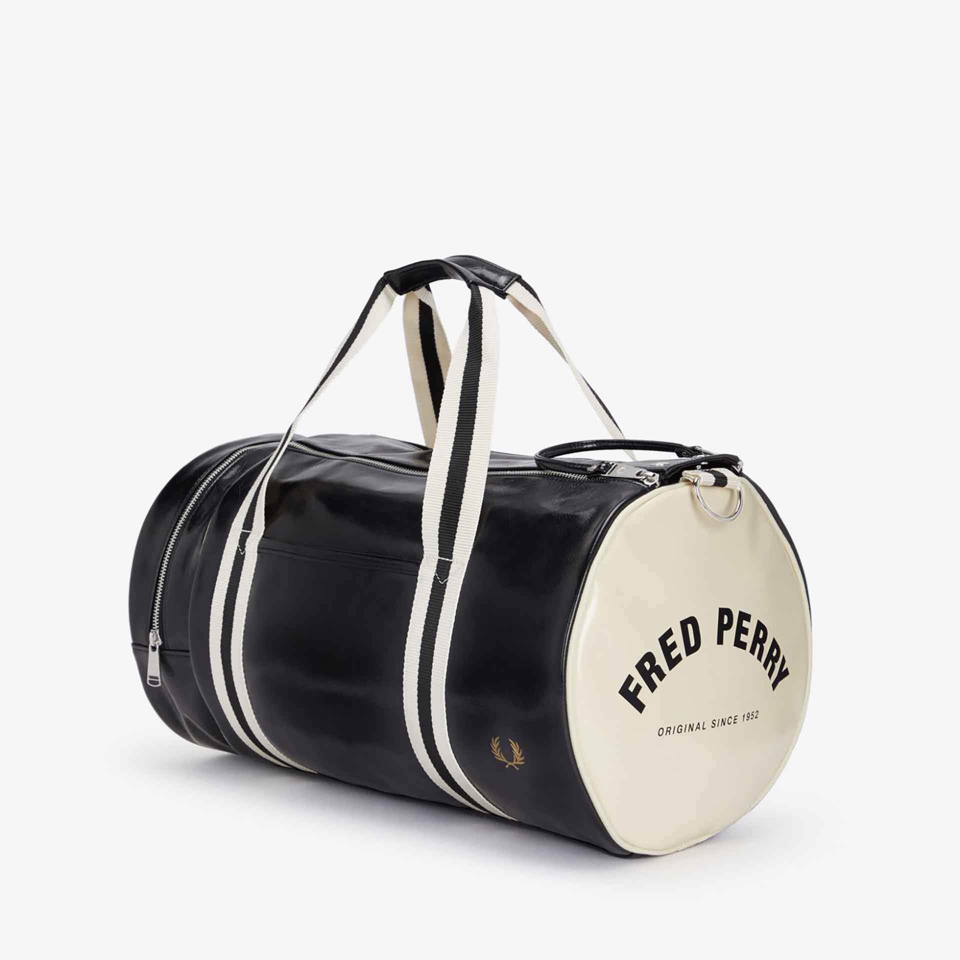 Fred Perry Classic Barrel Bag Black/Ecru