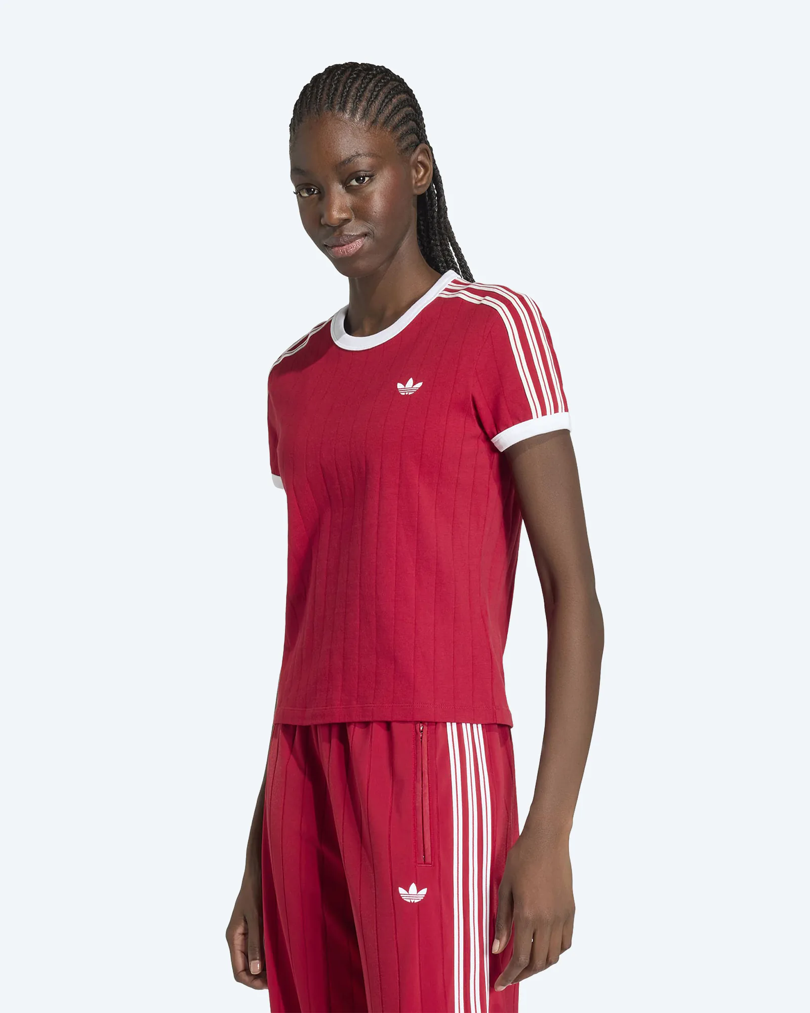 Pinstripe Slim Tee Team Victory Red/White