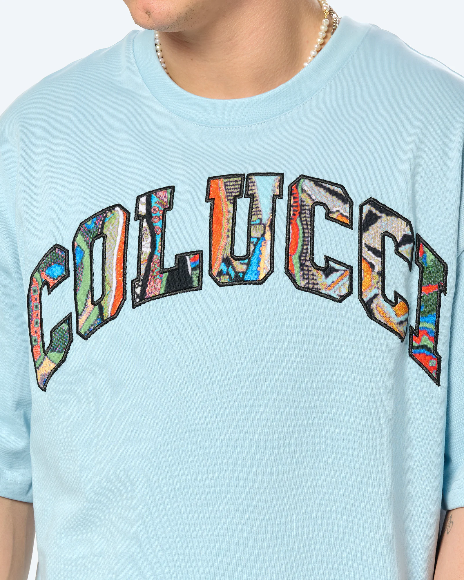 Colucci Logo T-Shirt College Light Blue/Aop Multi