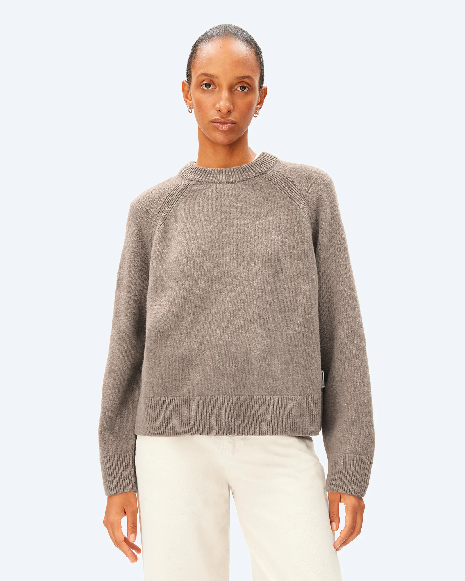 Wool Knit Sweatshirt Soft Nougat