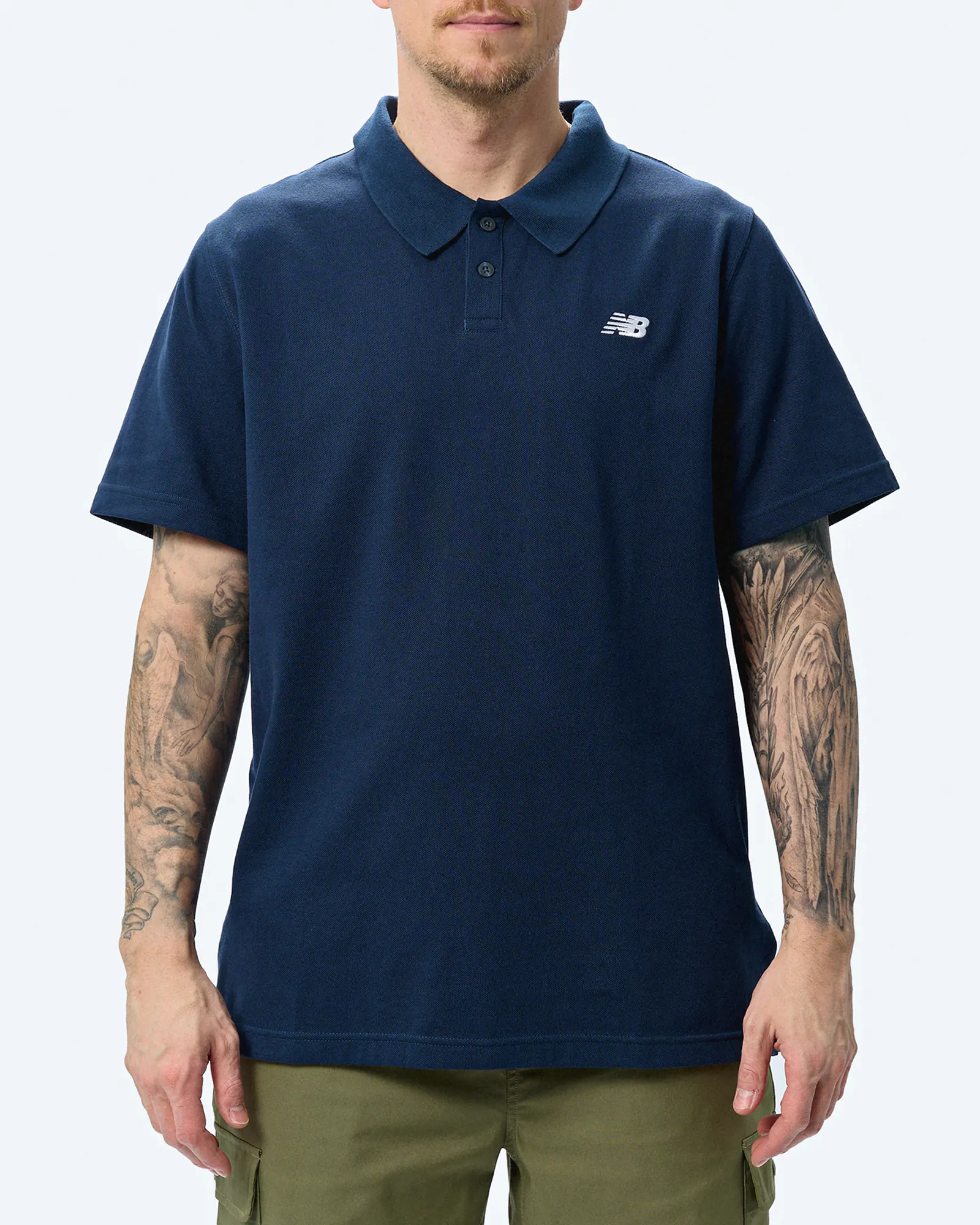 New Balance Cotton Pique Polo Shirt Navy New Balance Cotton Pique Polo Shirt Navy