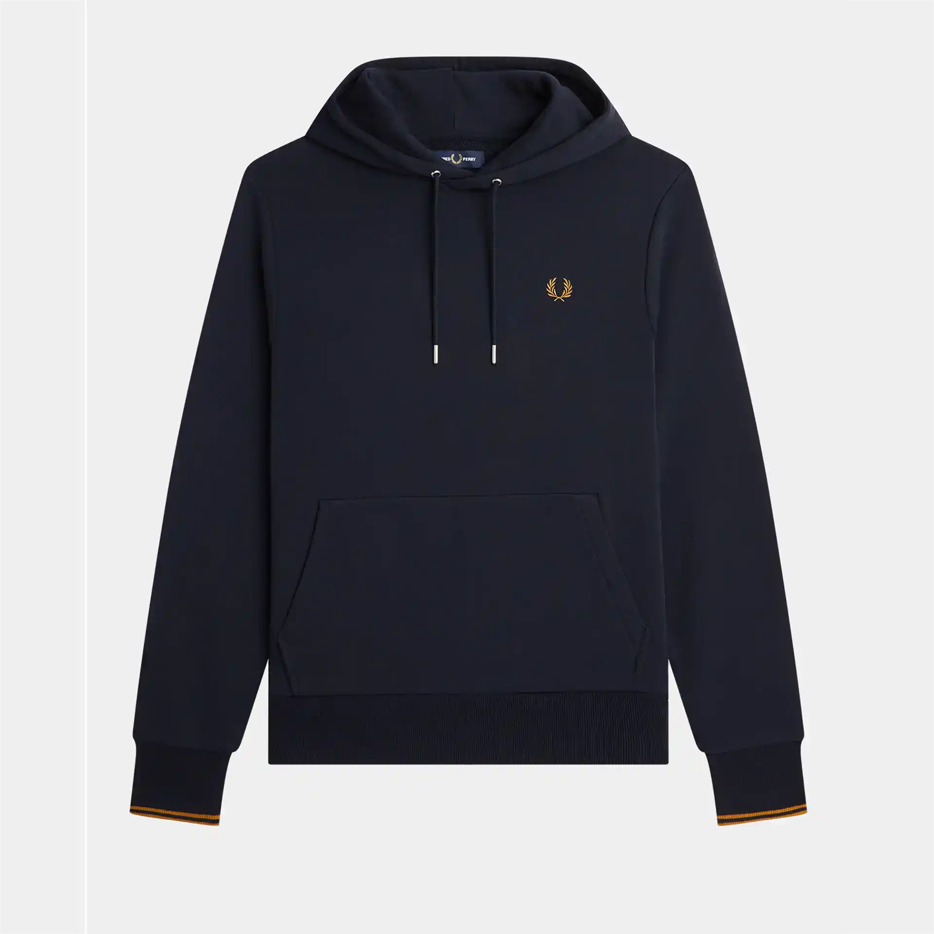 Fred Perry Tipped Hooded Sweatshirt Navy/Dark Caramel