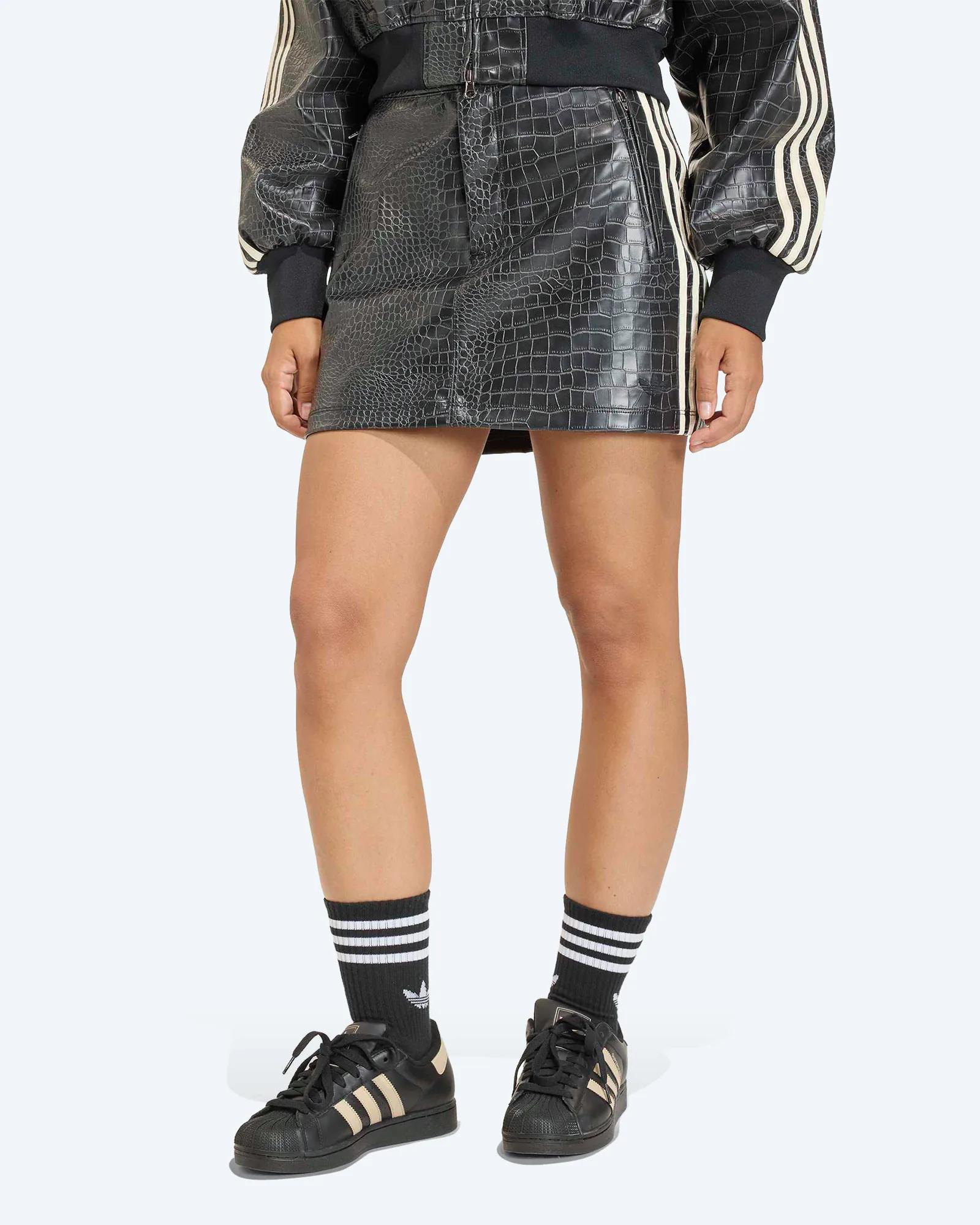 Pleather Mini Skirt Black
