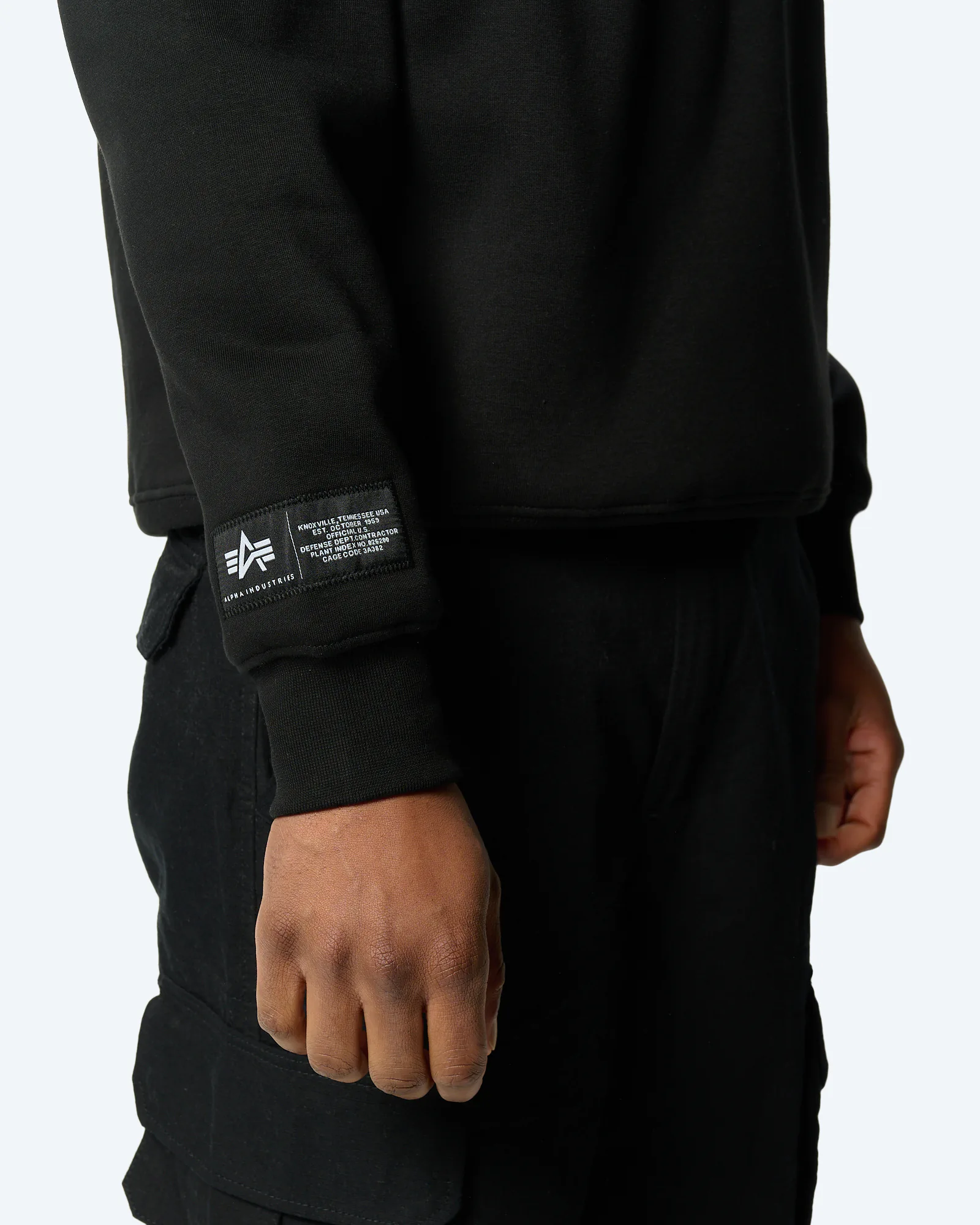 Alpha Industries Label Sweatshirt Backprint Black