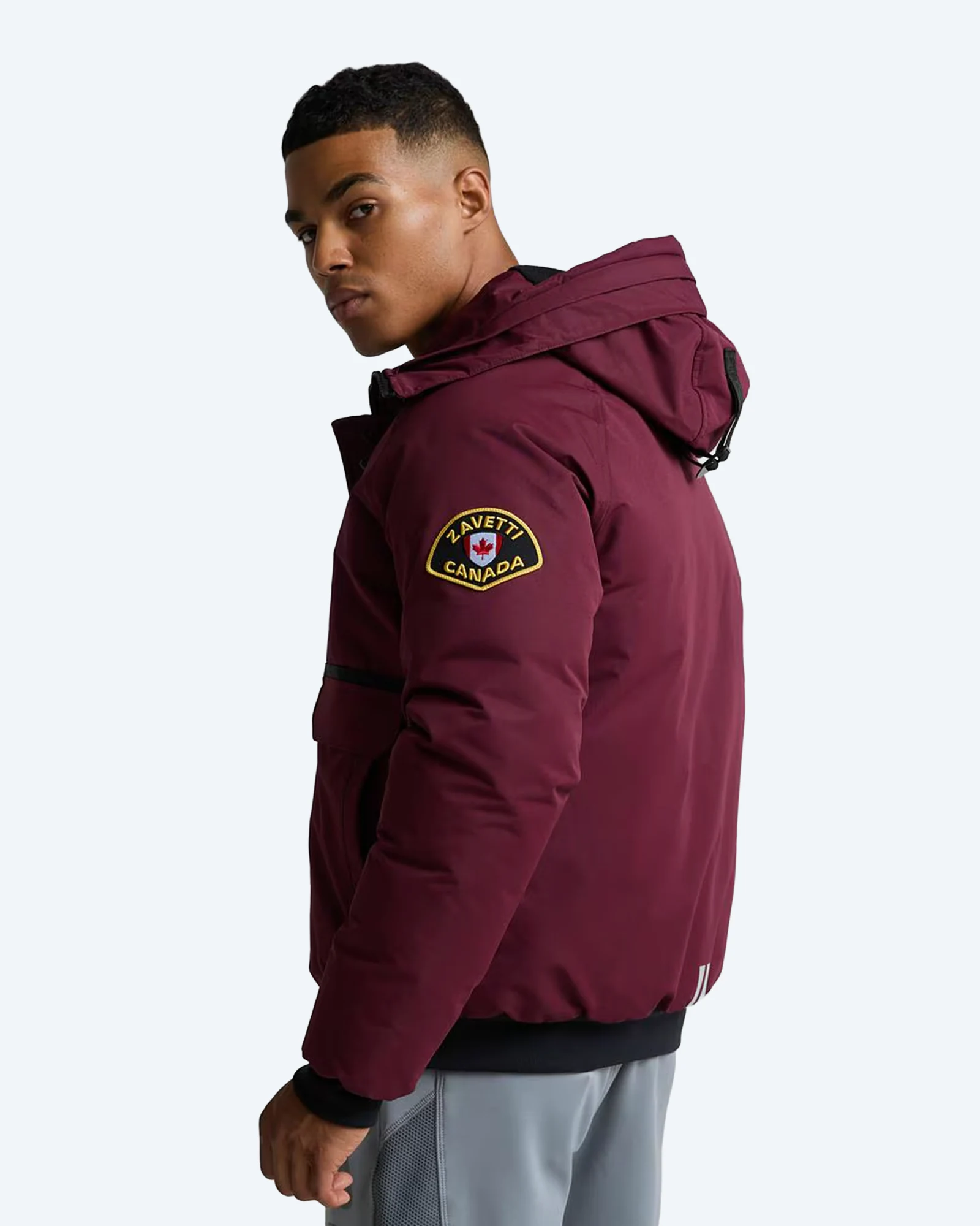 Abelli 2.0 Hooded Bomber Jacket Red