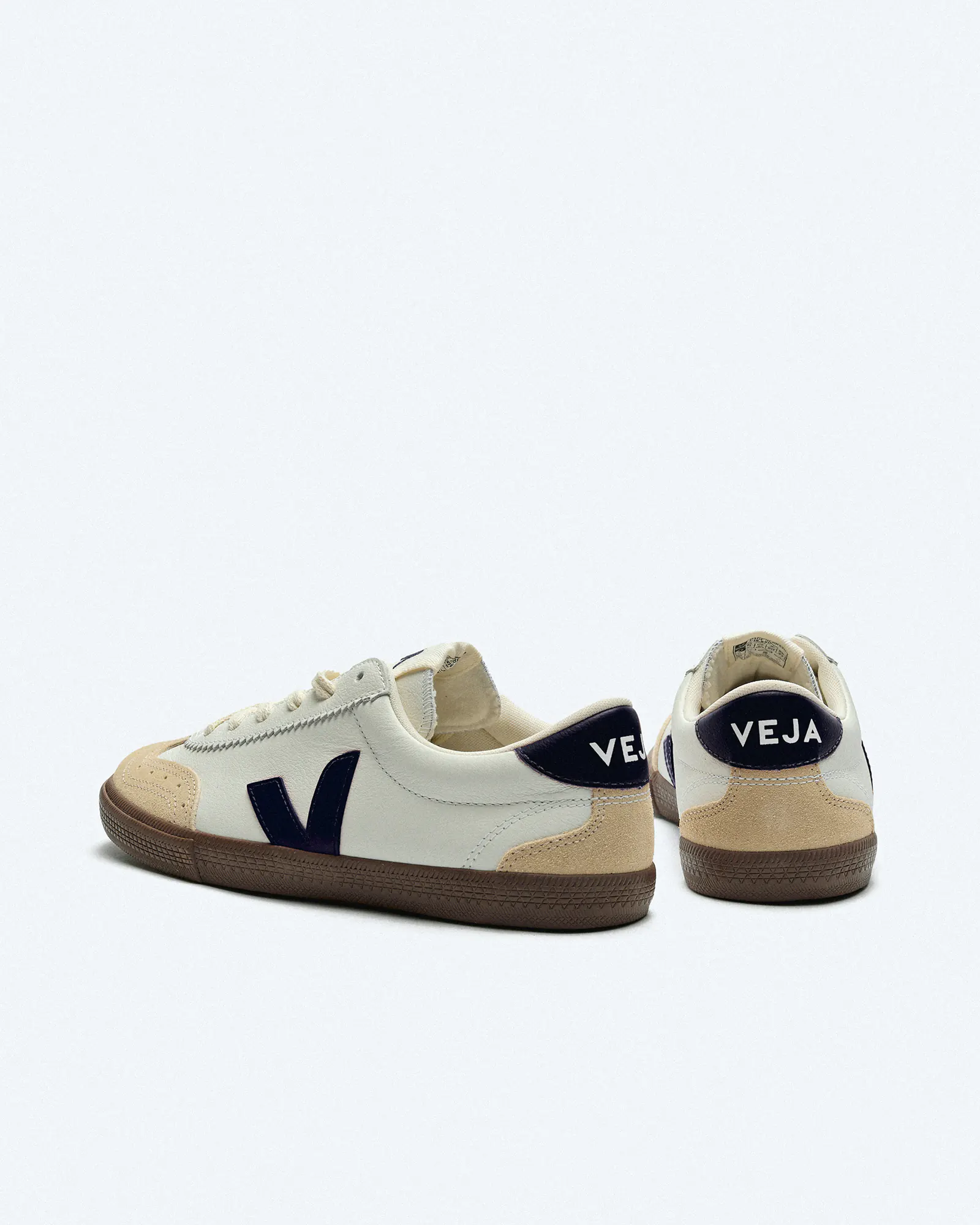 Veja Volley O.T. Leather Sneaker White Nautico Bark Veja Volley O.T. Leather Sneaker White Nautico Bark