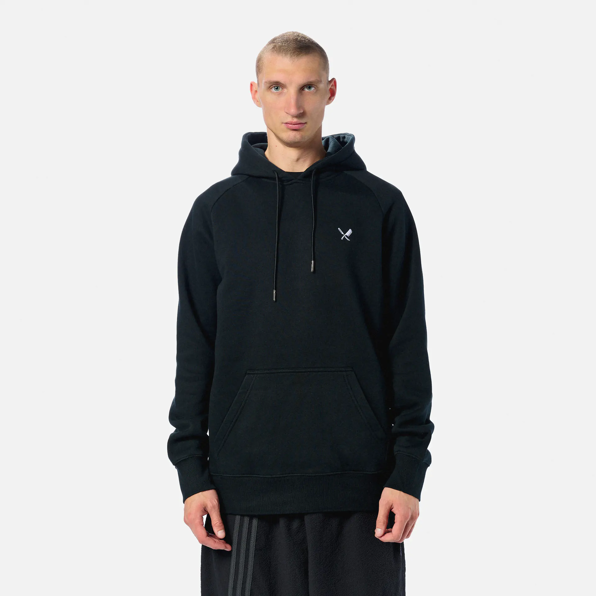 Distorted People Inked Blades Raglan Hoodie Black