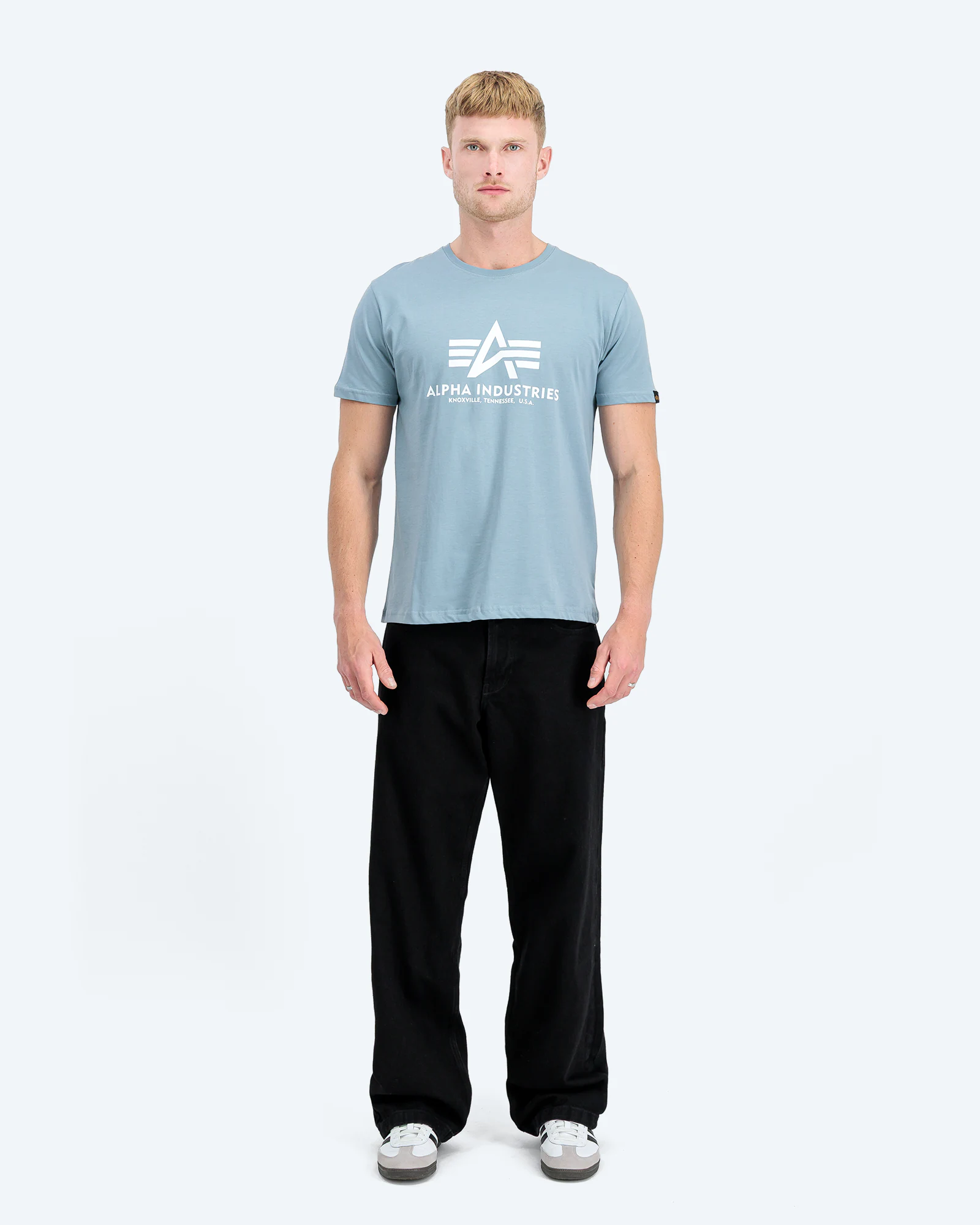 Basic T-Shirt Grey/Blue