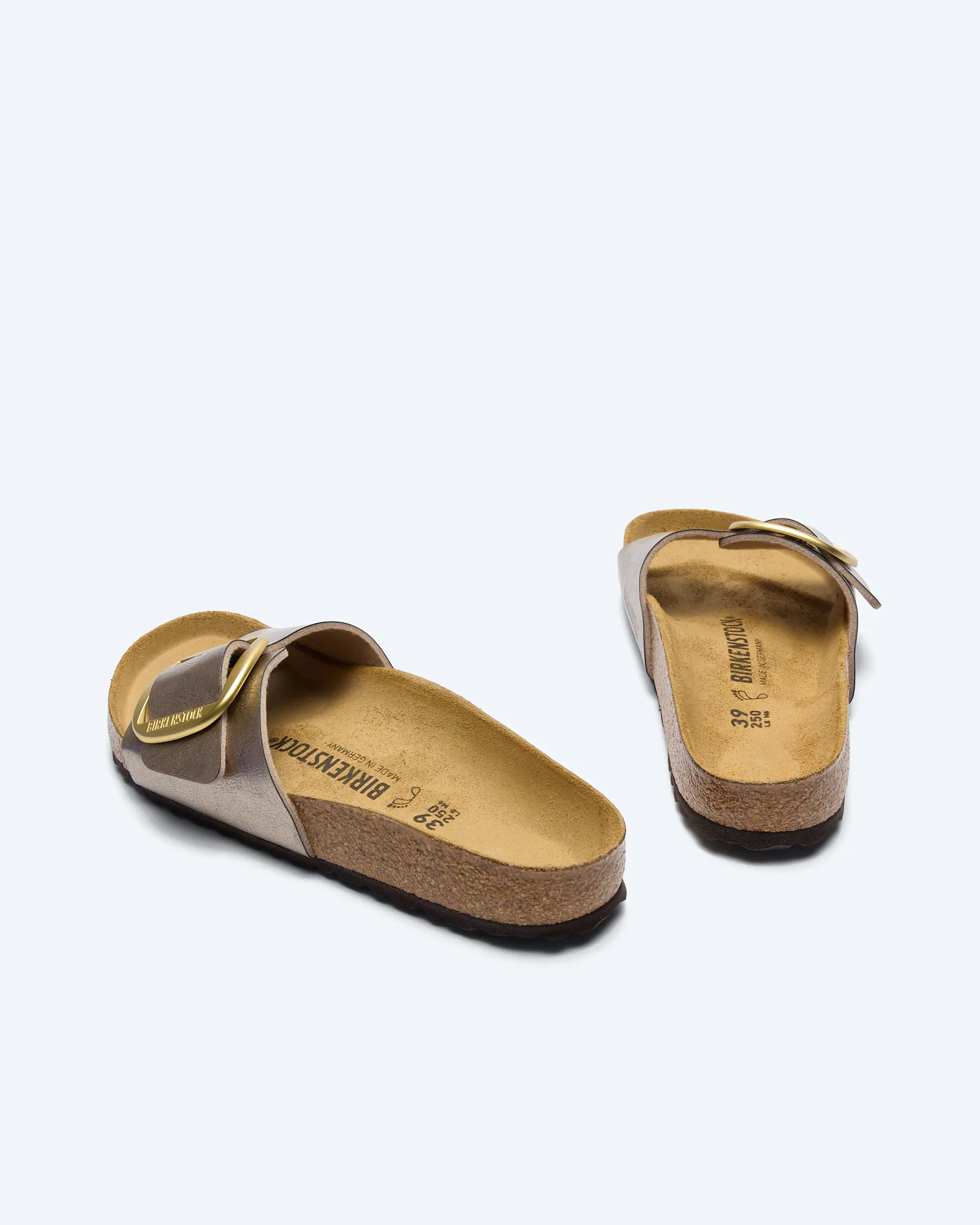 Madrid Big Buckle Birko-Flor Sandals Graceful Taupe