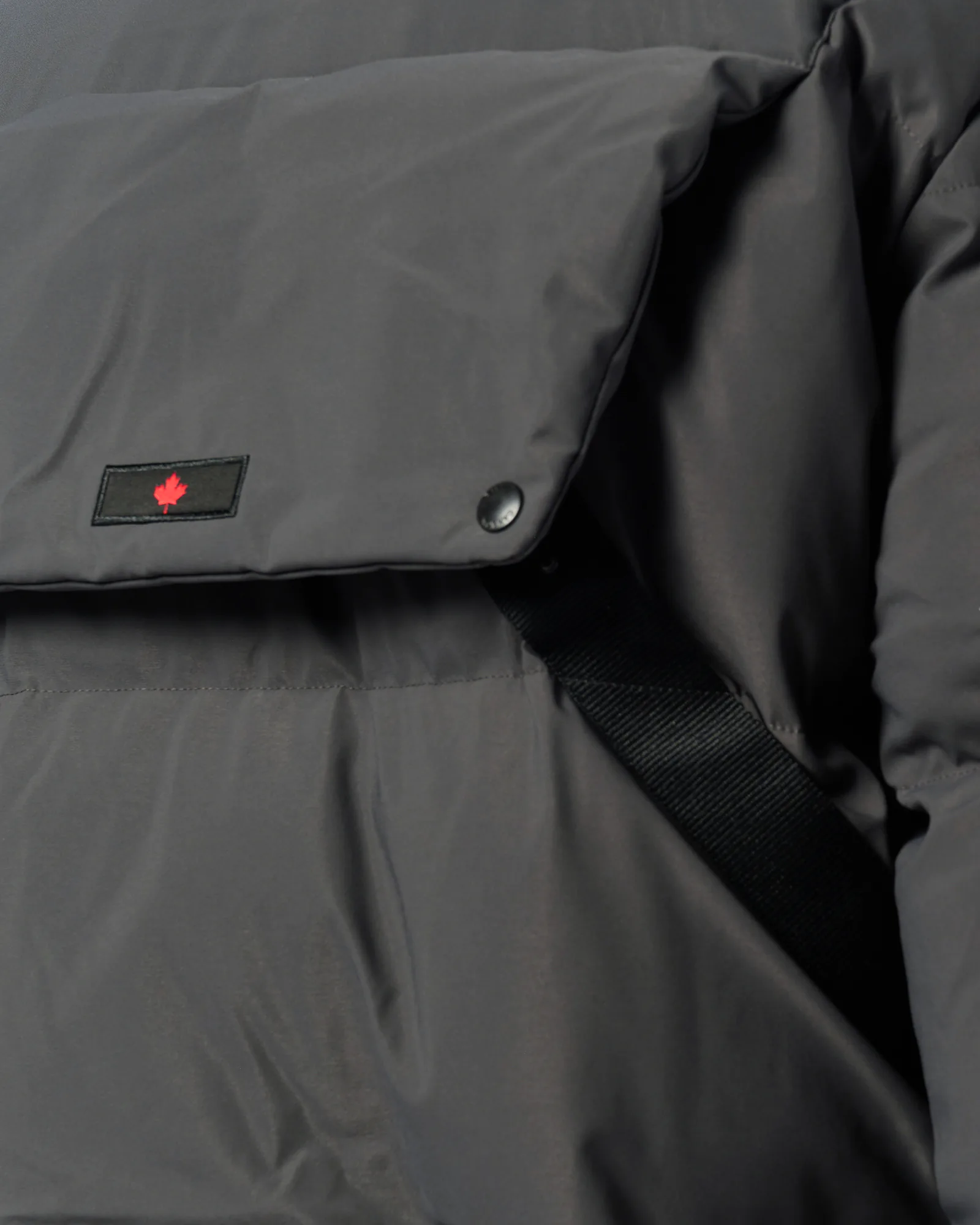 Zavetti Canada Navax Hooded Bomber Jacket Asphalt