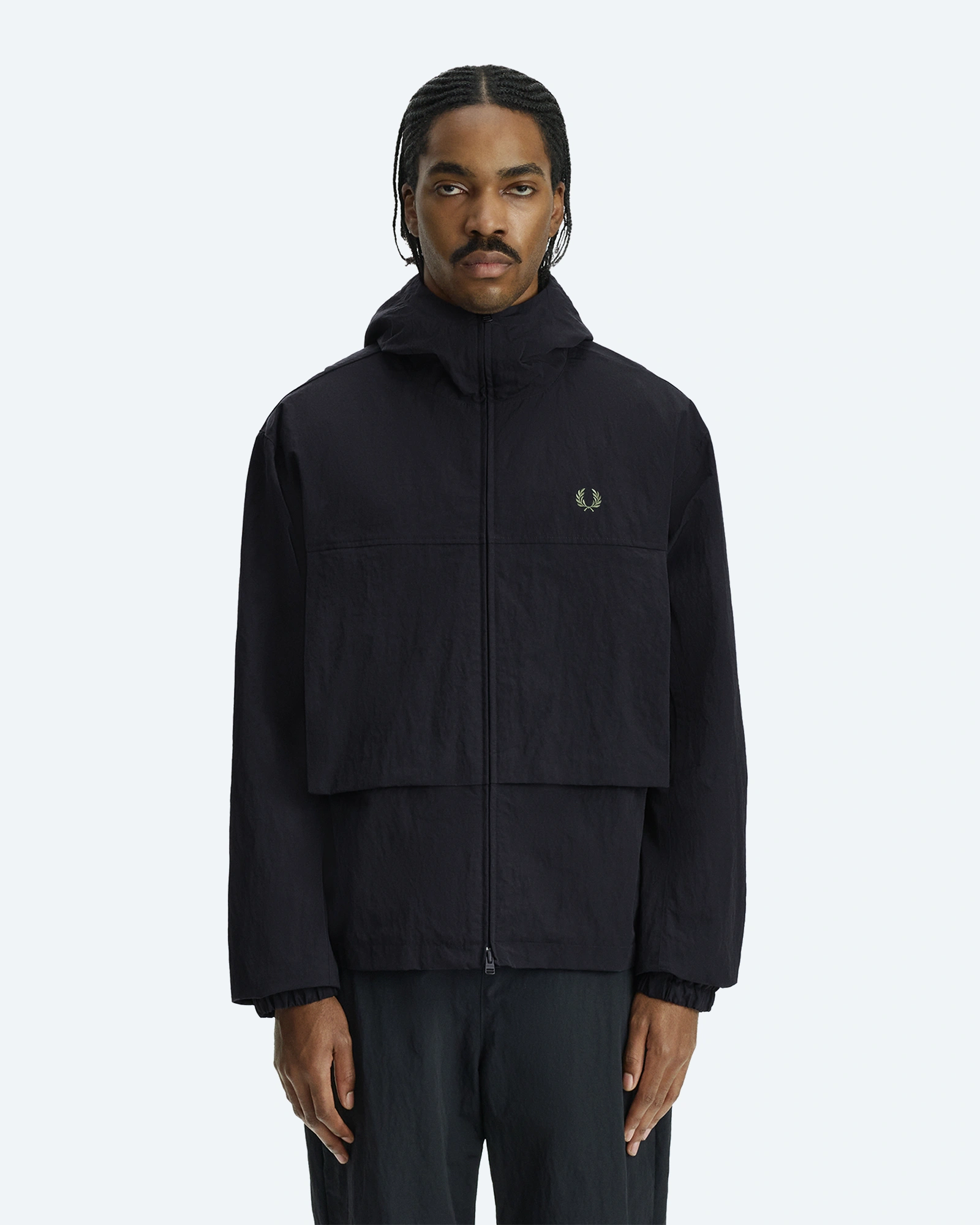 Boxy Hooded Jacket Black