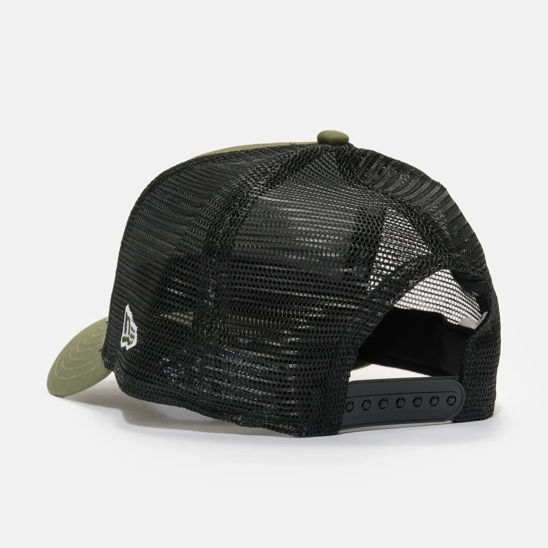 New Era State Patch 9Forty Trucker Cap New Olive/Scarlett