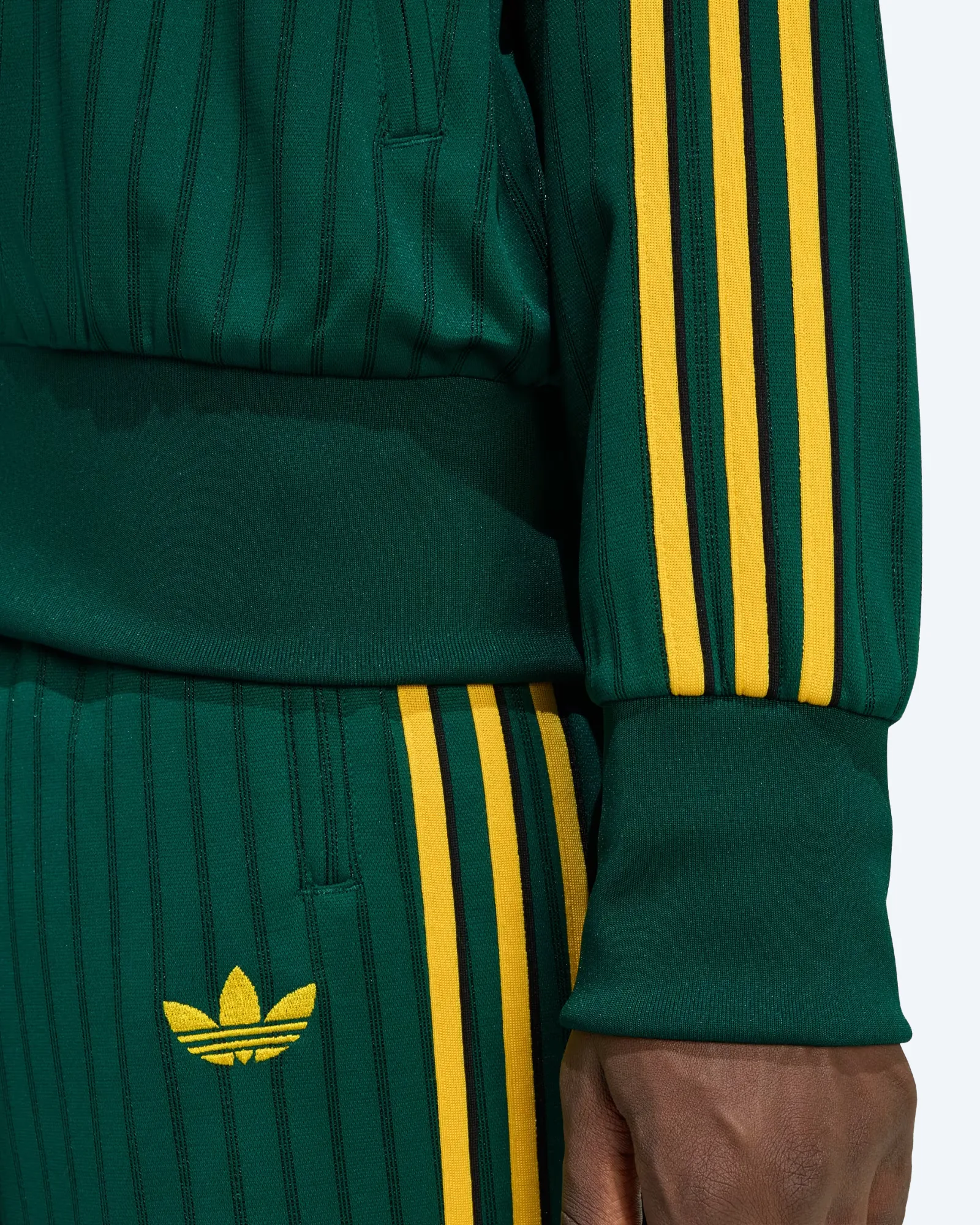 Firebird Loose Pinstripe Track Top Collegiate Green