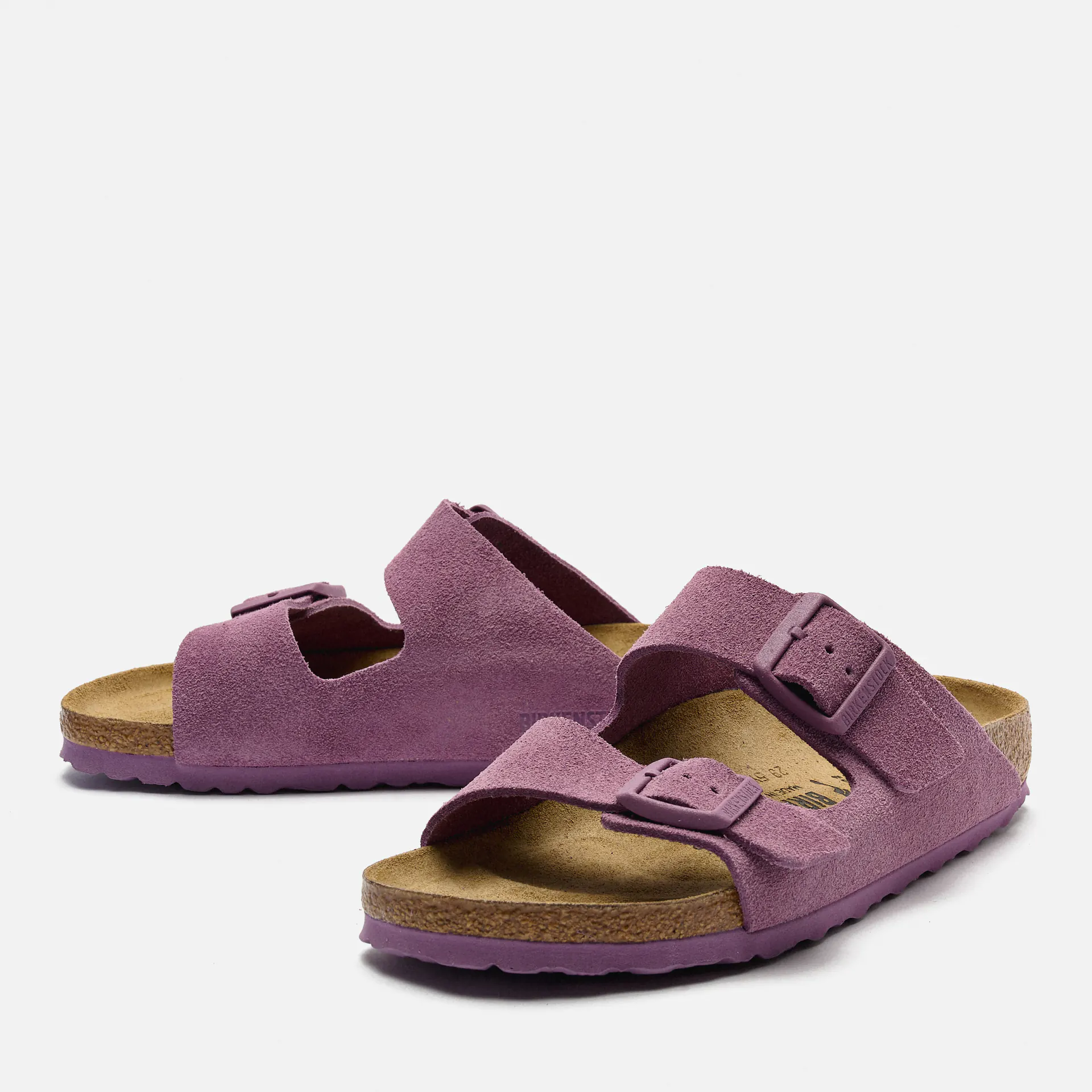 Birkenstock Arizona Suede Leather (Narrow Fit) Sandals Mauve