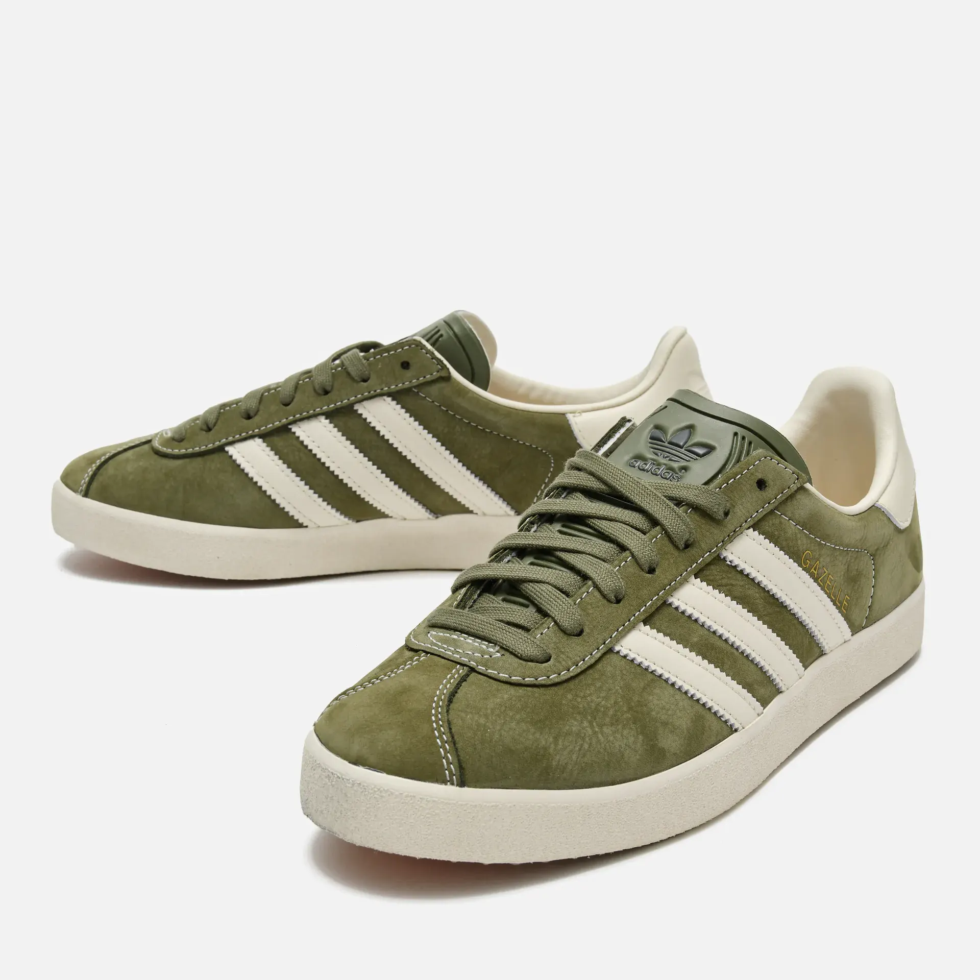 adidas Originals Gazelle 85 Sneaker Olive Strata Core White Wonder White