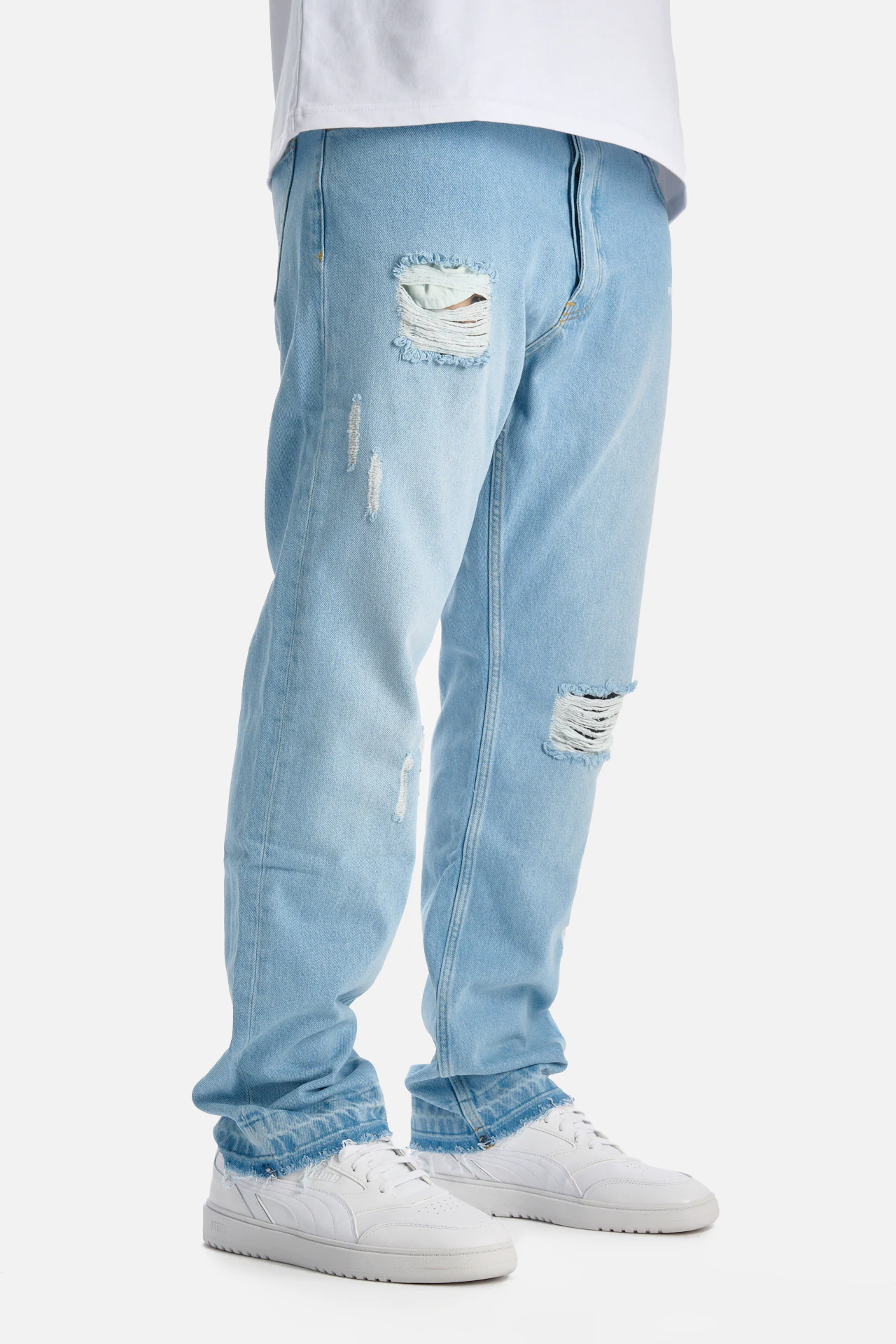 PEGADOR Abott Wide Jeans Washed Blue