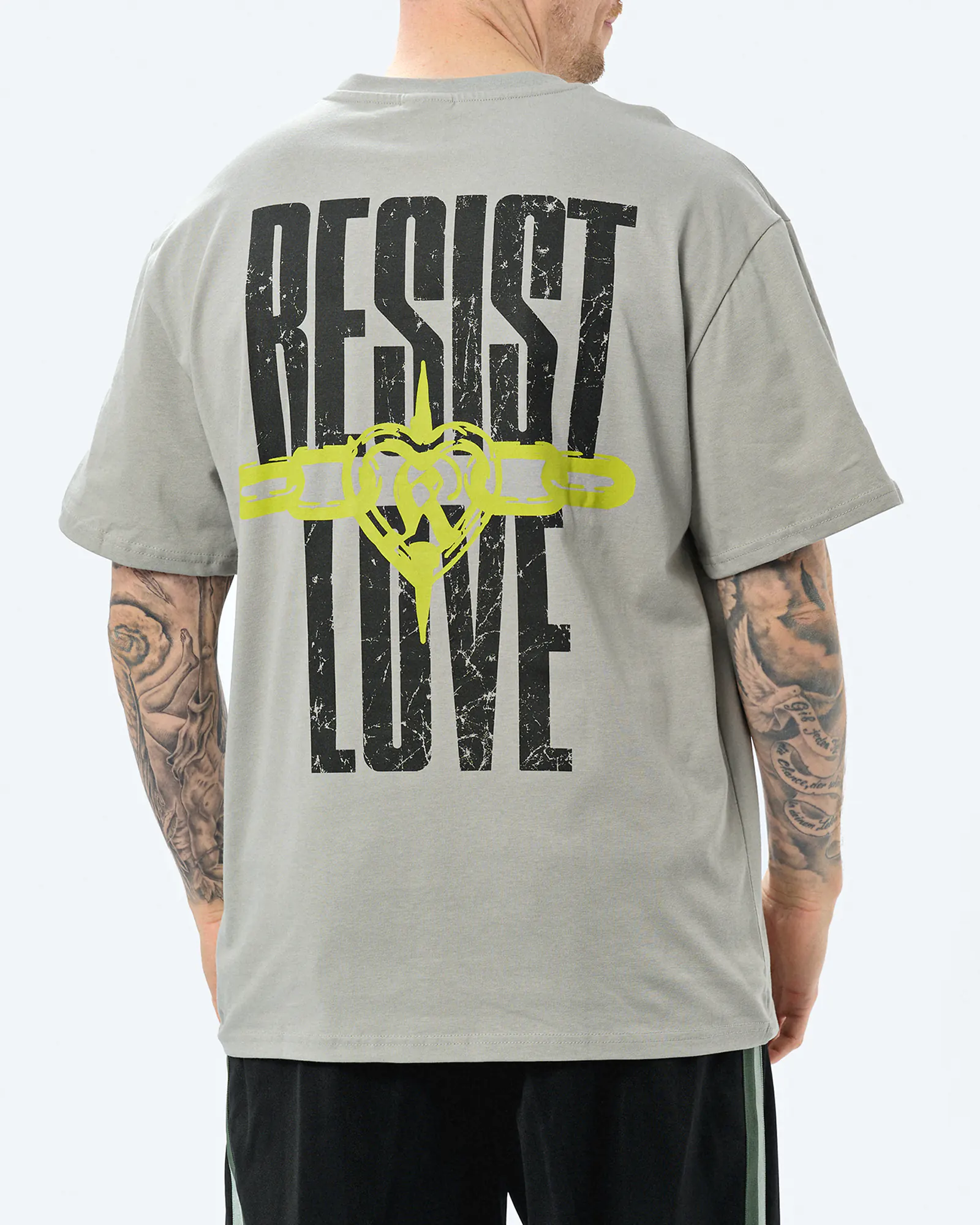 Karl Kani Woven Signature Resist Love T-Shirt Grey Karl Kani Woven Signature Resist Love T-Shirt Grey