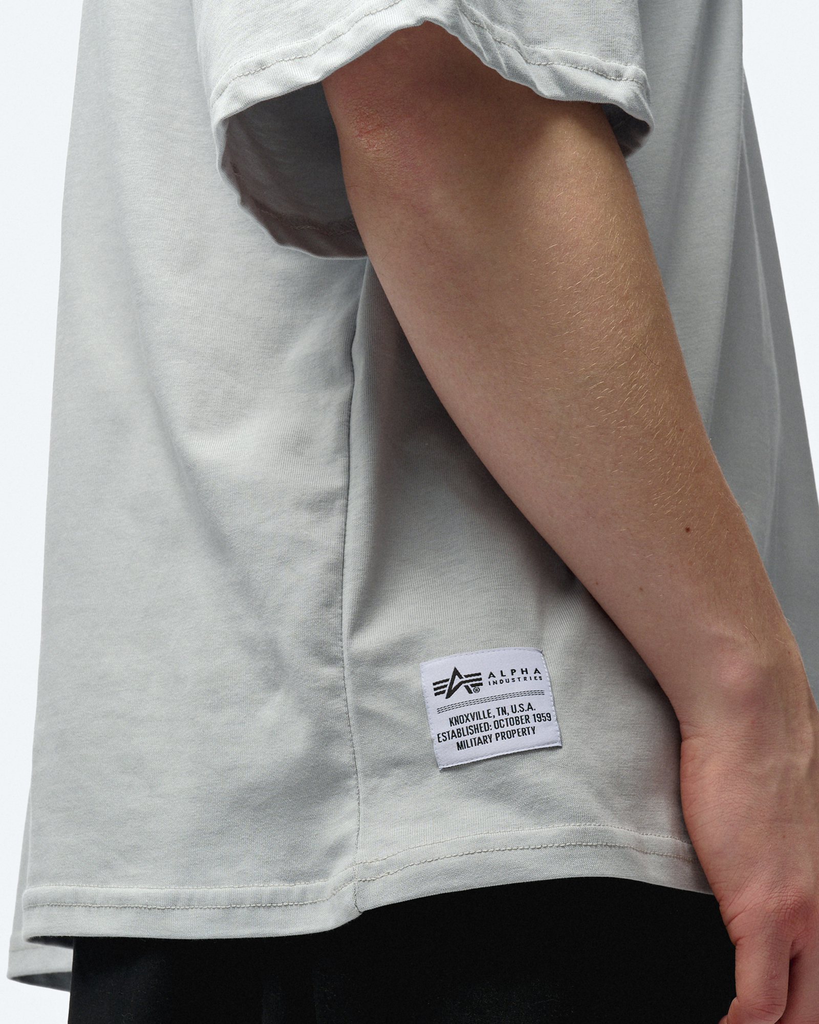 Alpha Industries Logo T-Shirt Pastel Grey