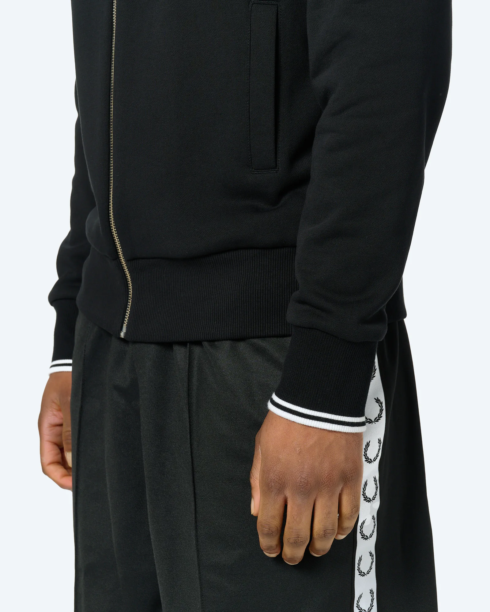 Fred Perry Zip Through Sweatshirt Black