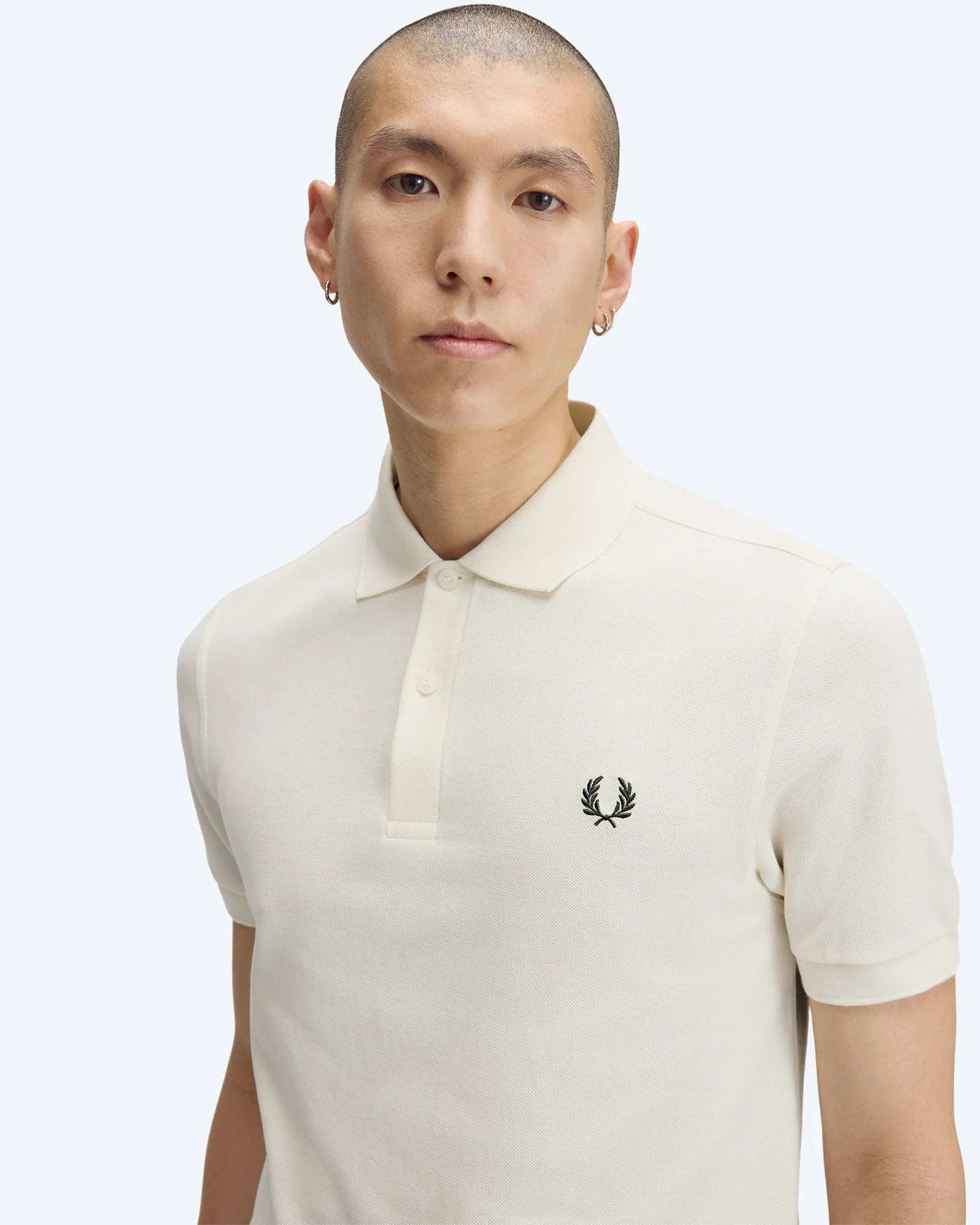 Fred Perry The Fred Perry Shirt Ecru/Nightgreen