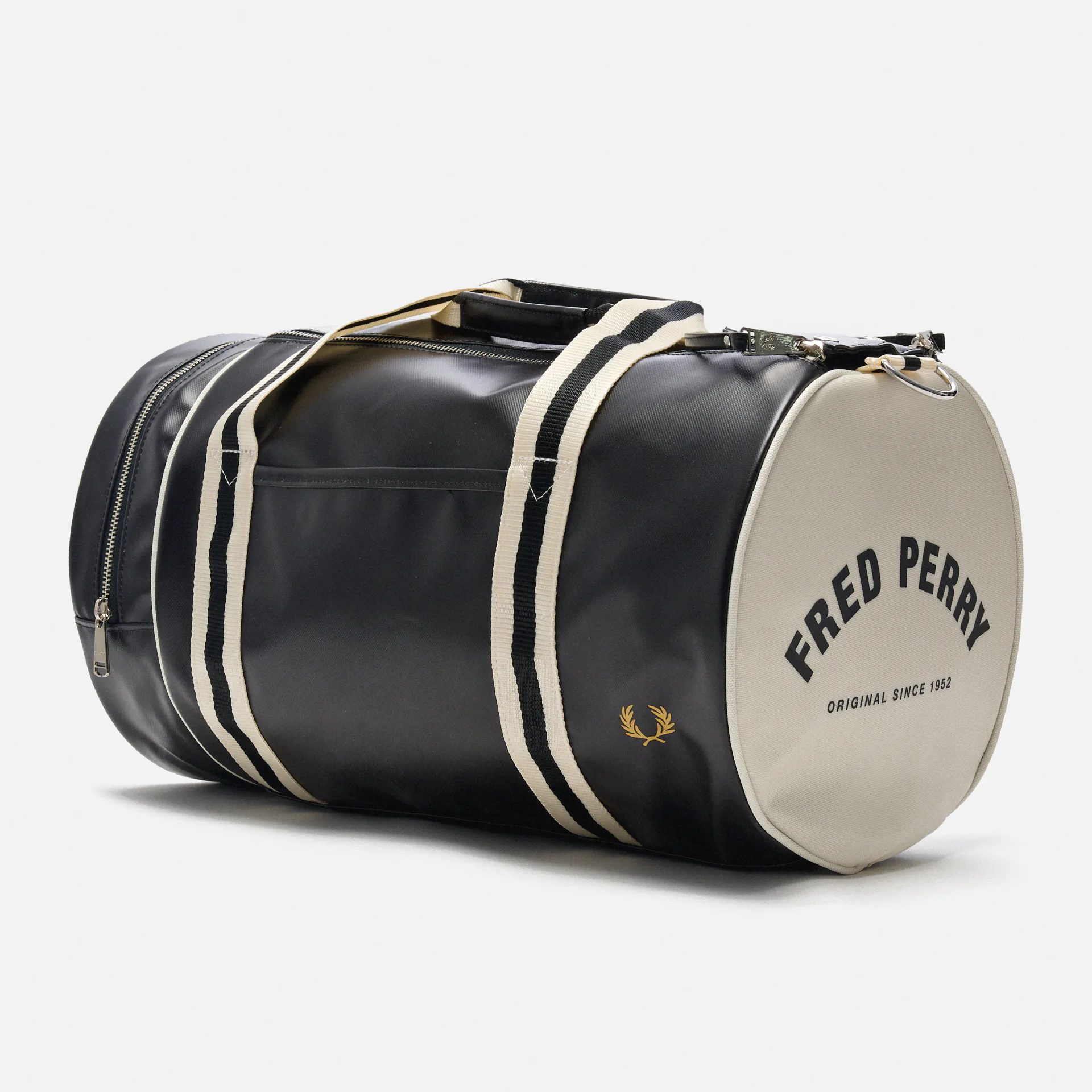 Fred Perry Classic Barrel Bag Black/Ecru