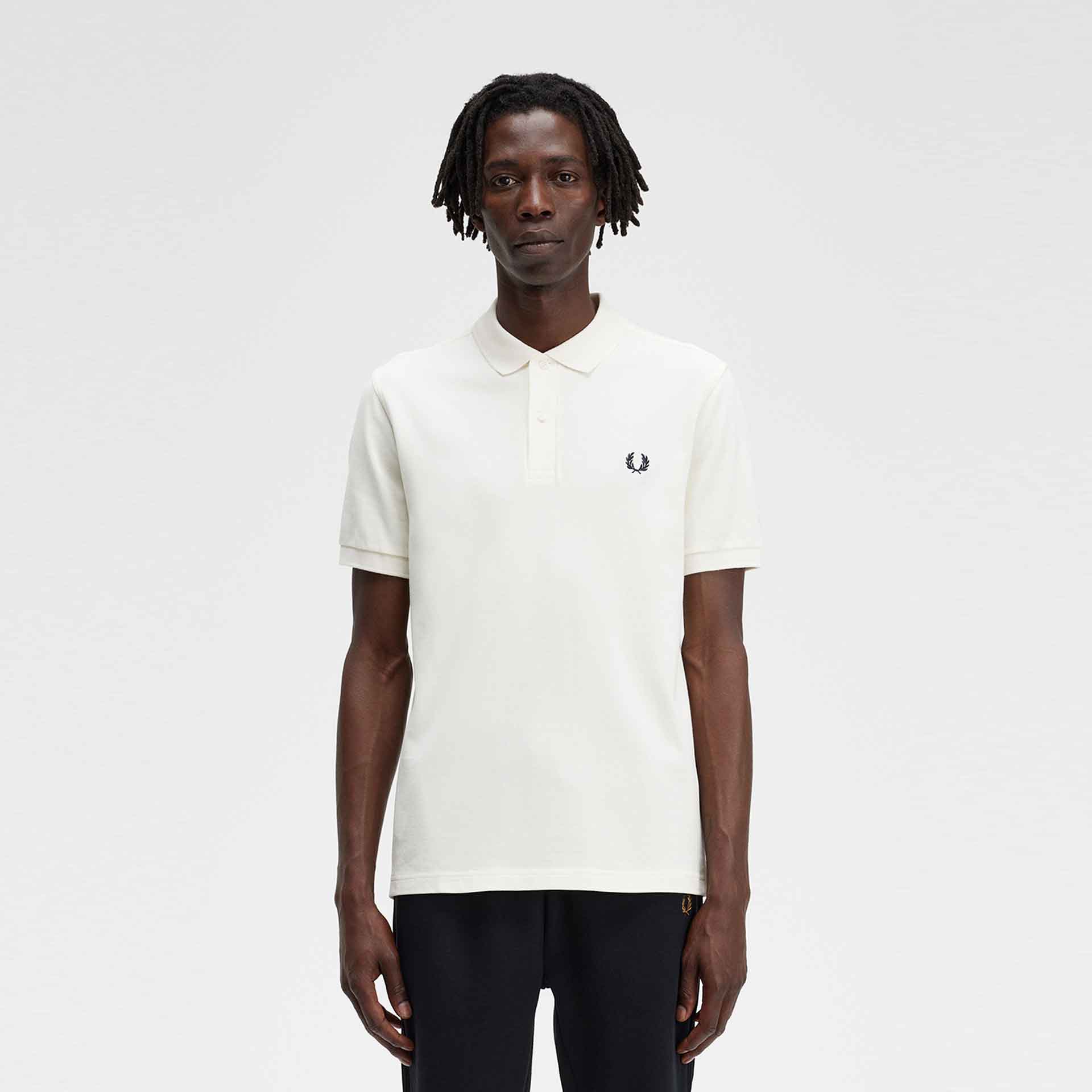 Fred Perry Plain Polo Shirt Ecru