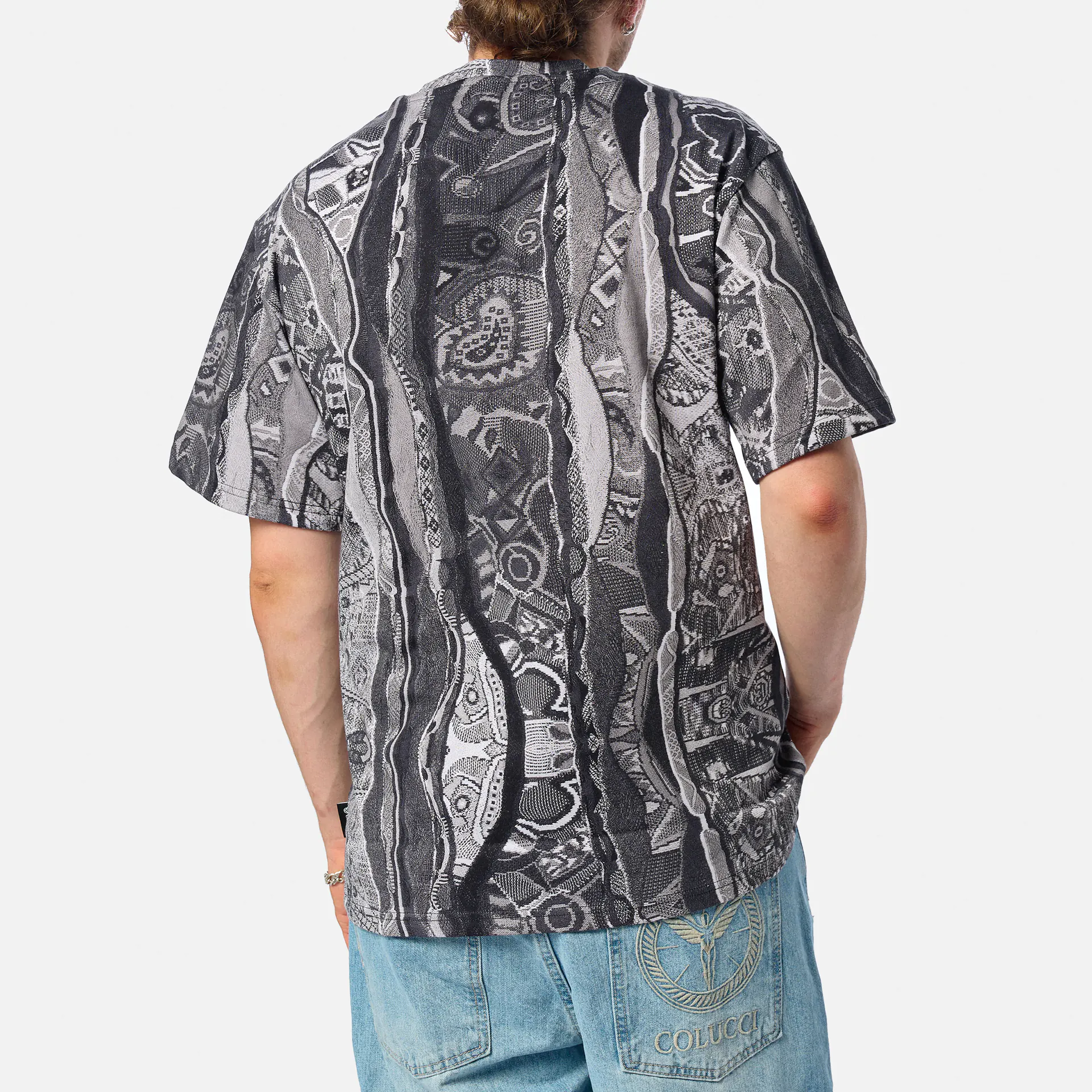 Colucci Crew Neck T-Shirt Printed AOP Black