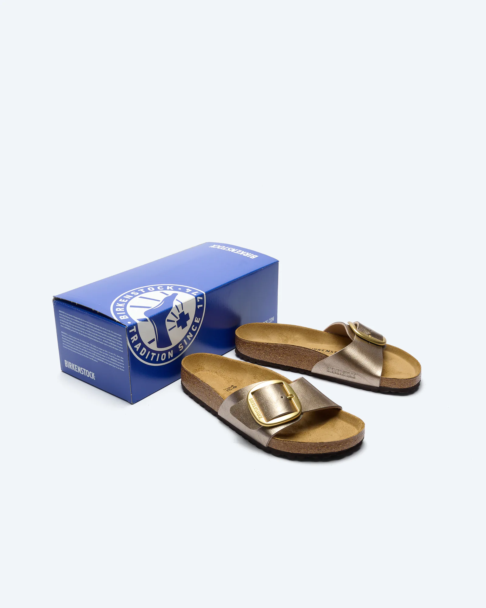 Madrid Big Buckle Birko-Flor Sandals Graceful Taupe