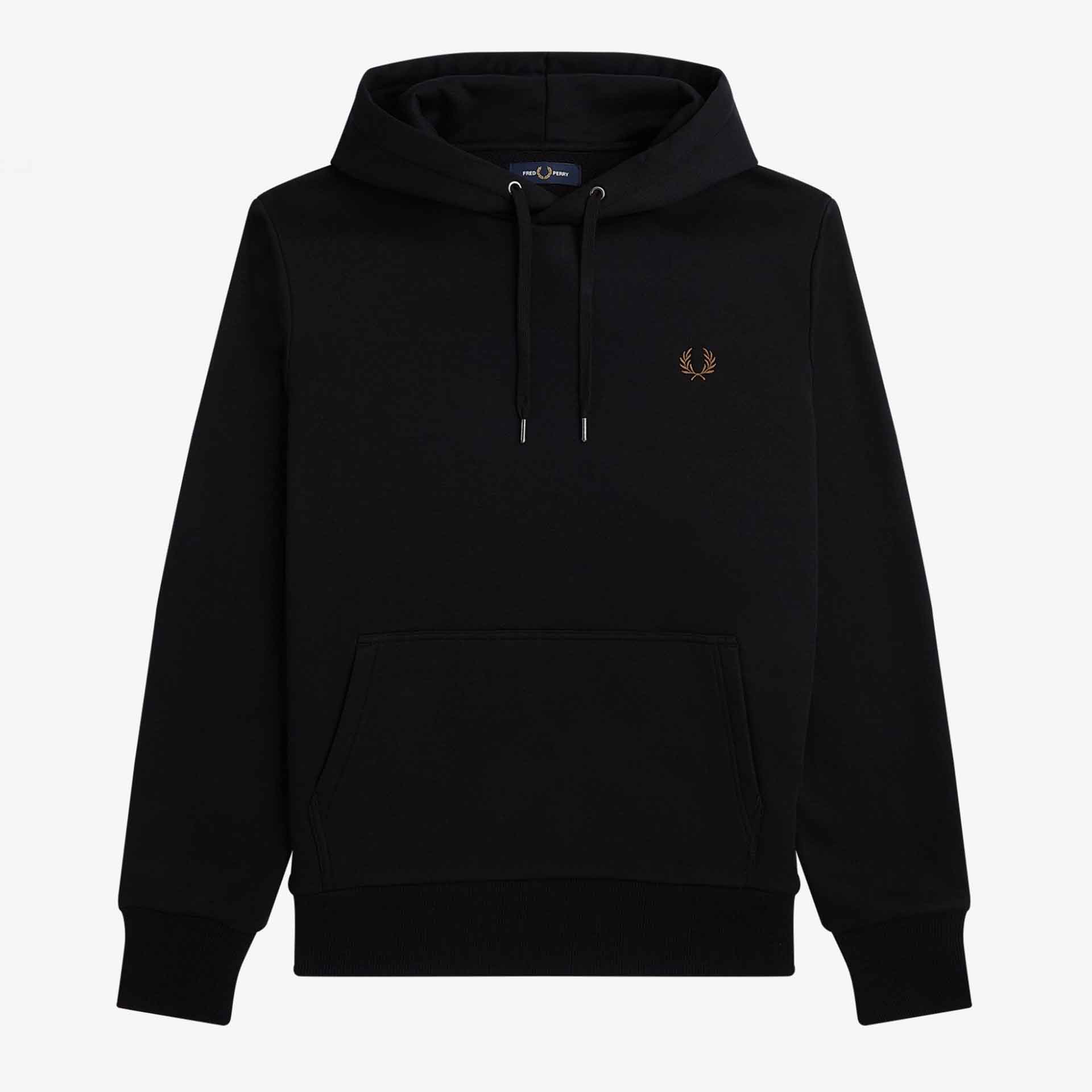 Fred Perry Laurel Wreath Hooded Sweatshirt Black
