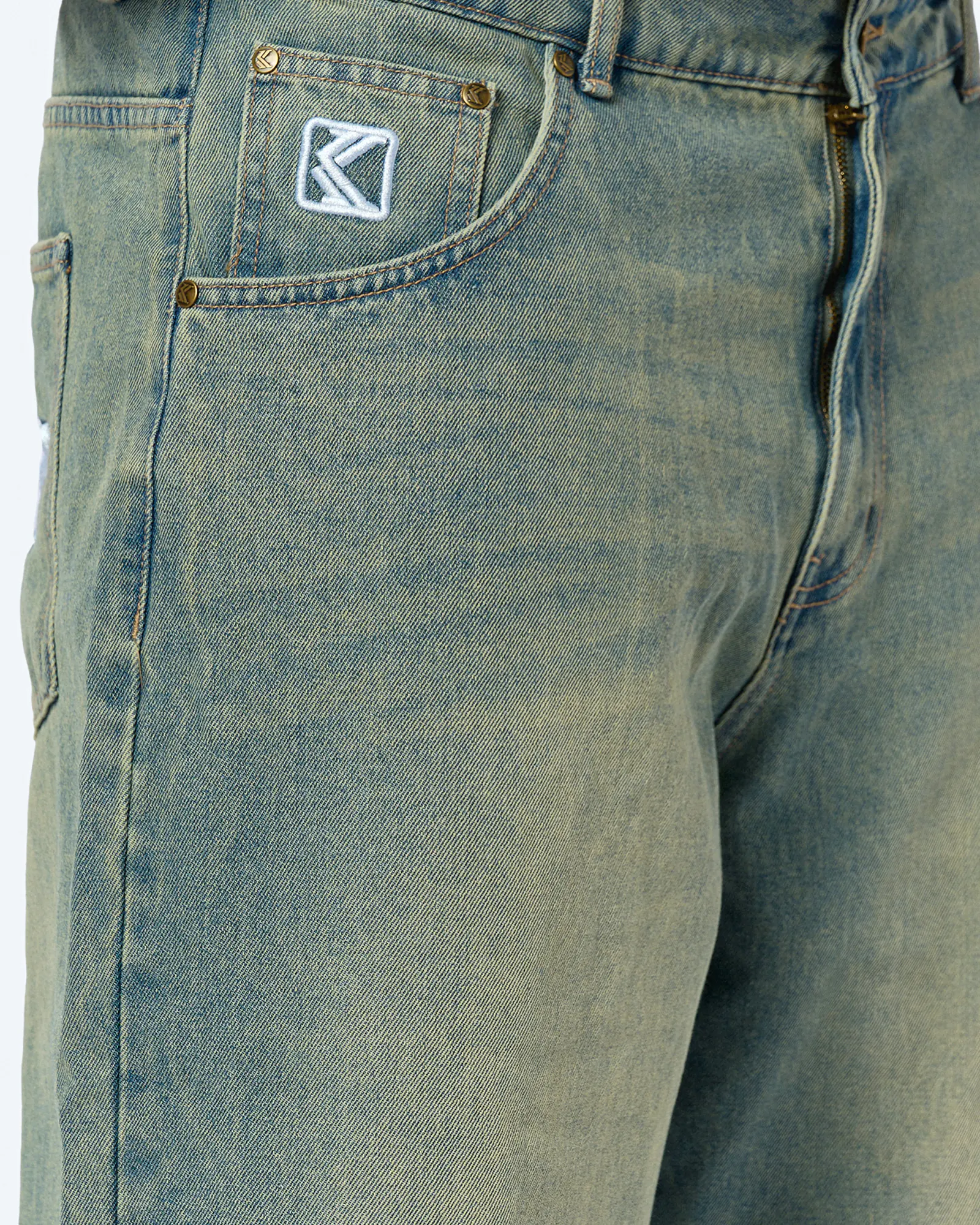 Karl Kani OG Denim Baggy Jorts Bleached Blue Karl Kani OG Denim Baggy Jorts Bleached Blue