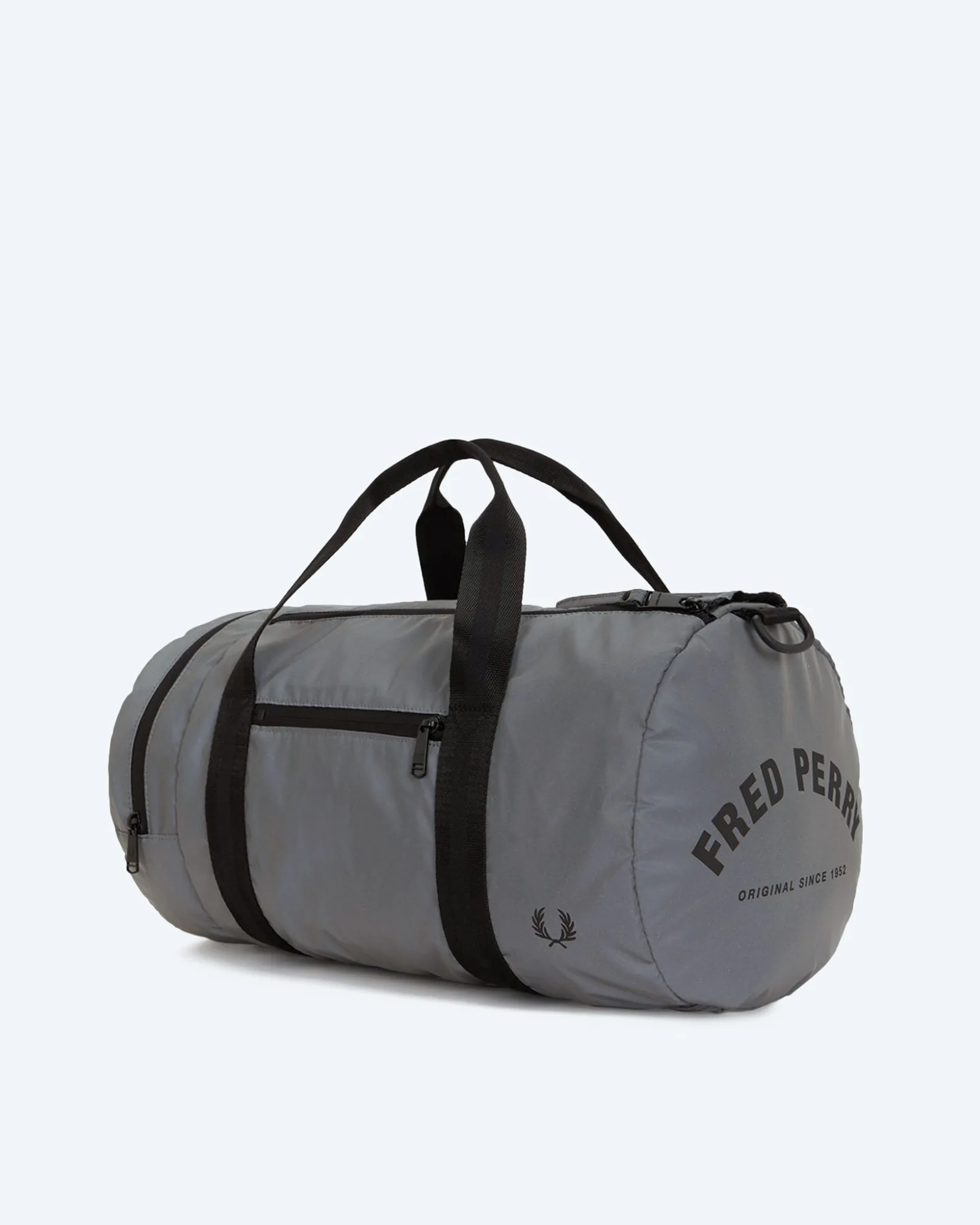 Reflective Barrel Bag Mid Grey