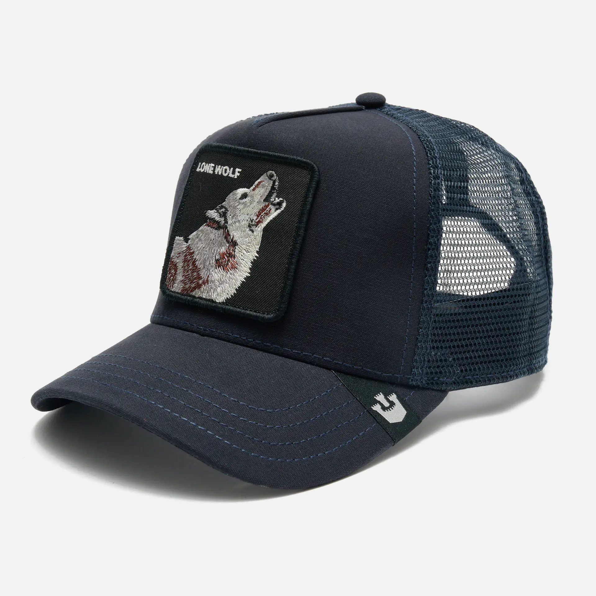 Goorin Bros The Lone Wolf Baseball Trucker Cap Navy