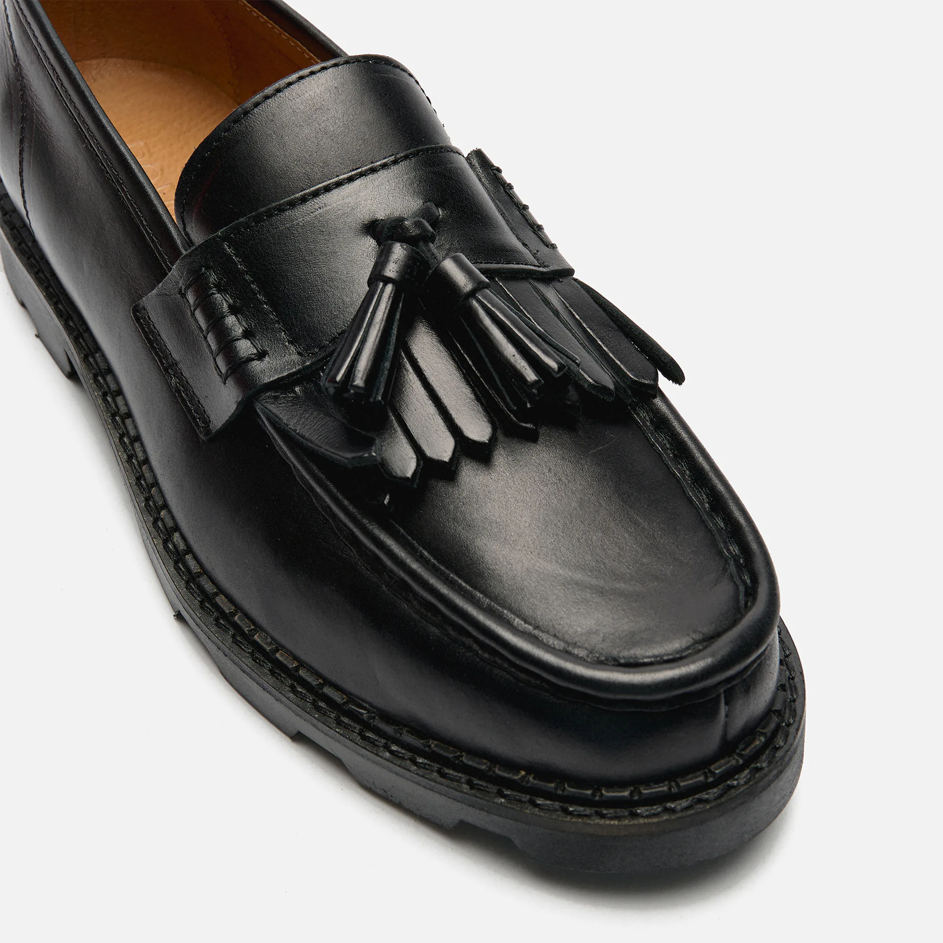 POMPEII Modena Leather Tassel Loafer Black