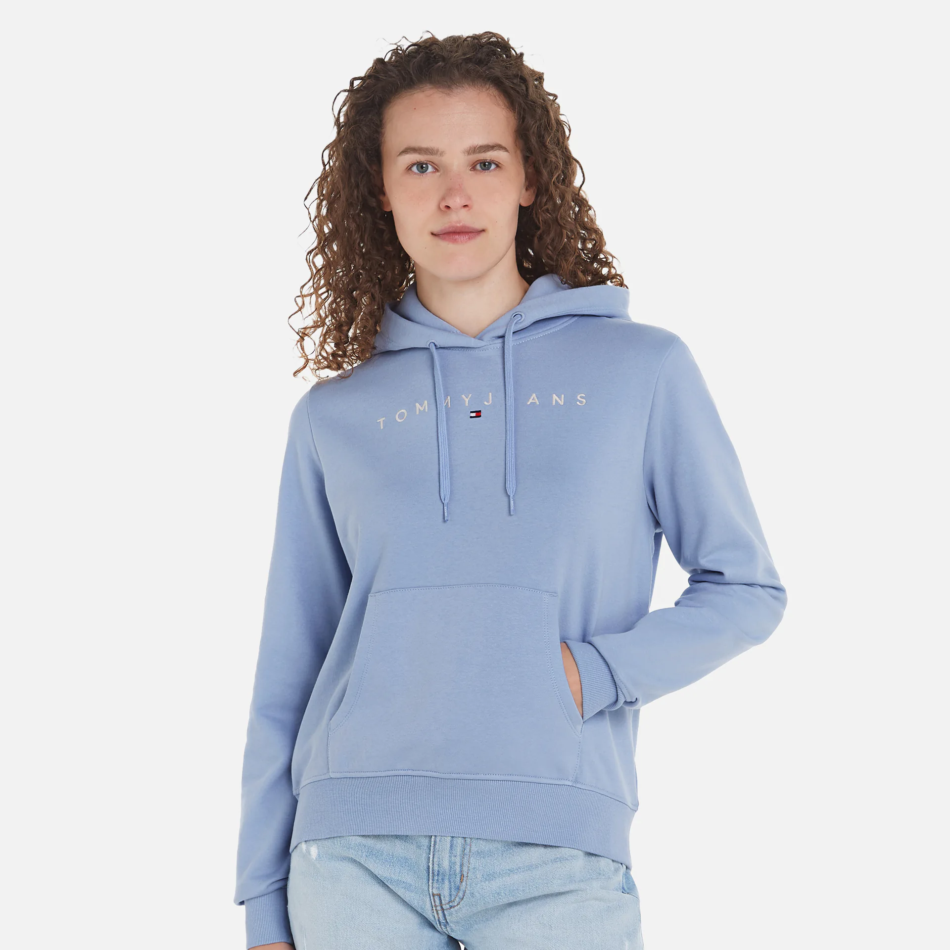 Tommy Jeans Linear Hoodie Blue