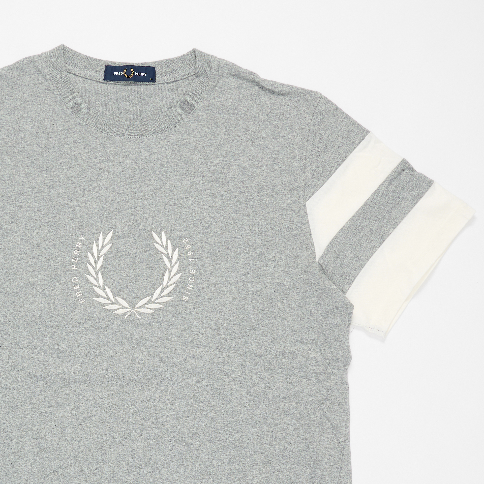 Fred Perry Bold Tipped T-Shirt Steel Marl