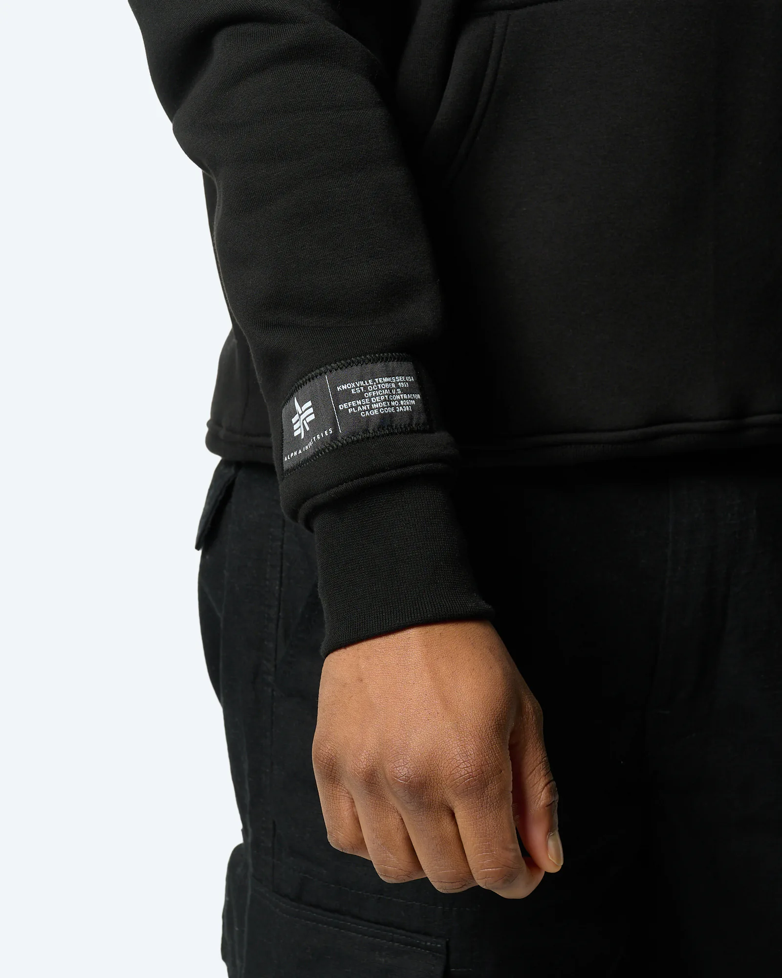 Alpha Industries Label Hoodie Backprint Black