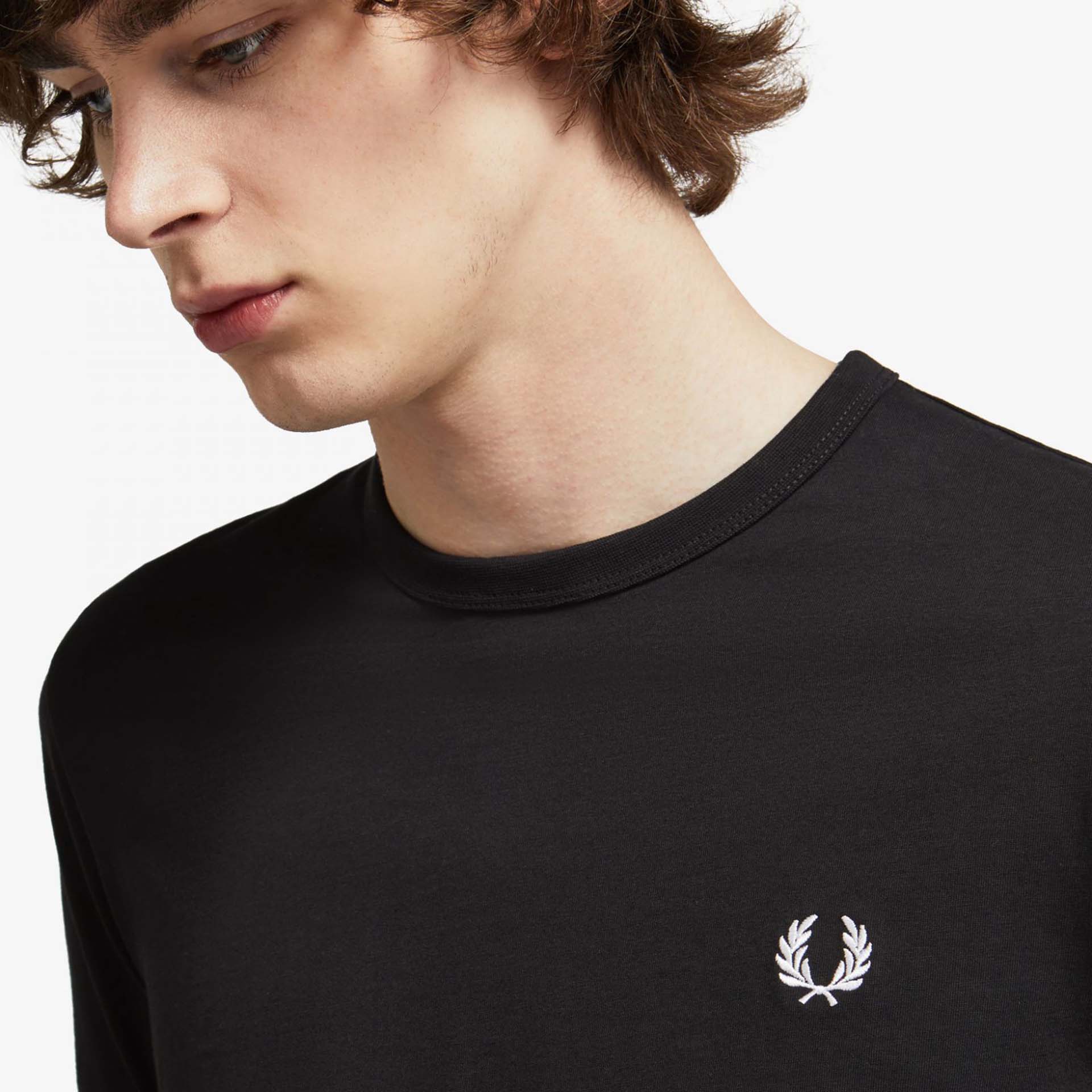 Fred Perry Ringer T-Shirt Black