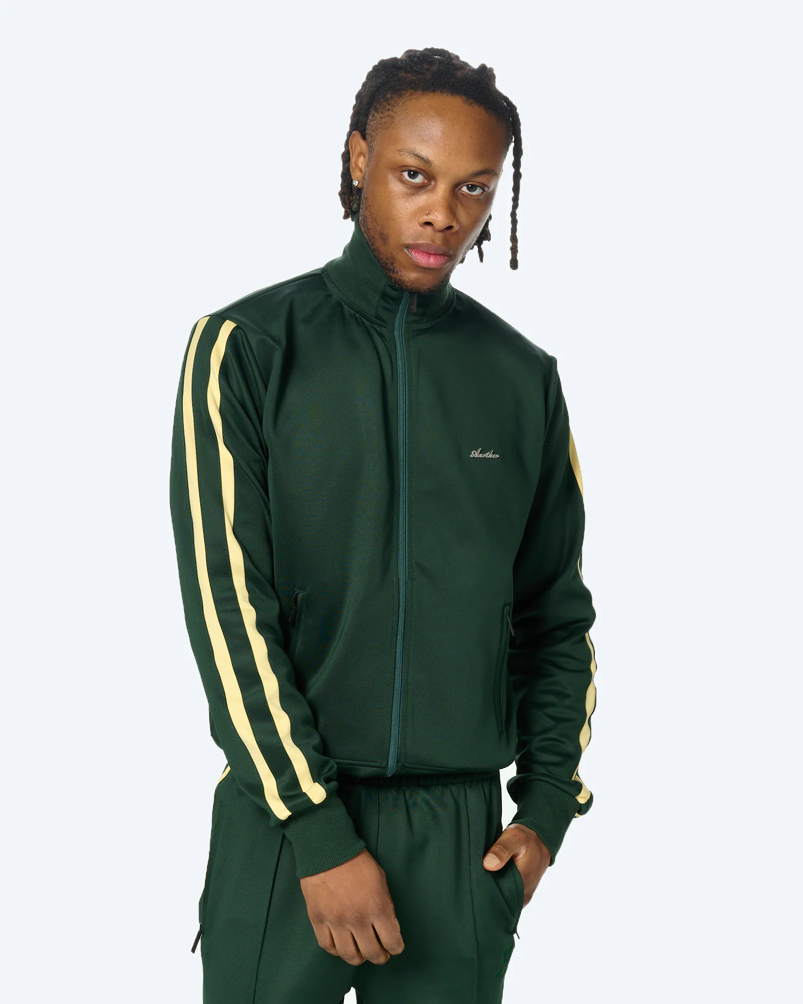Another Cotton Everyday Regular Track Jacket Green