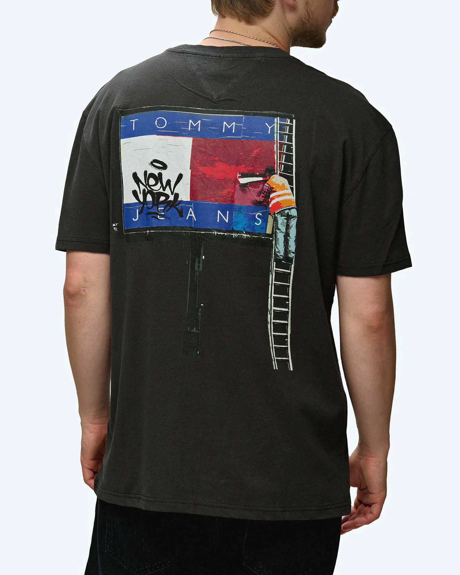 Tommy Jeans Regular Unisex Fun Novelty T-Shirt Black