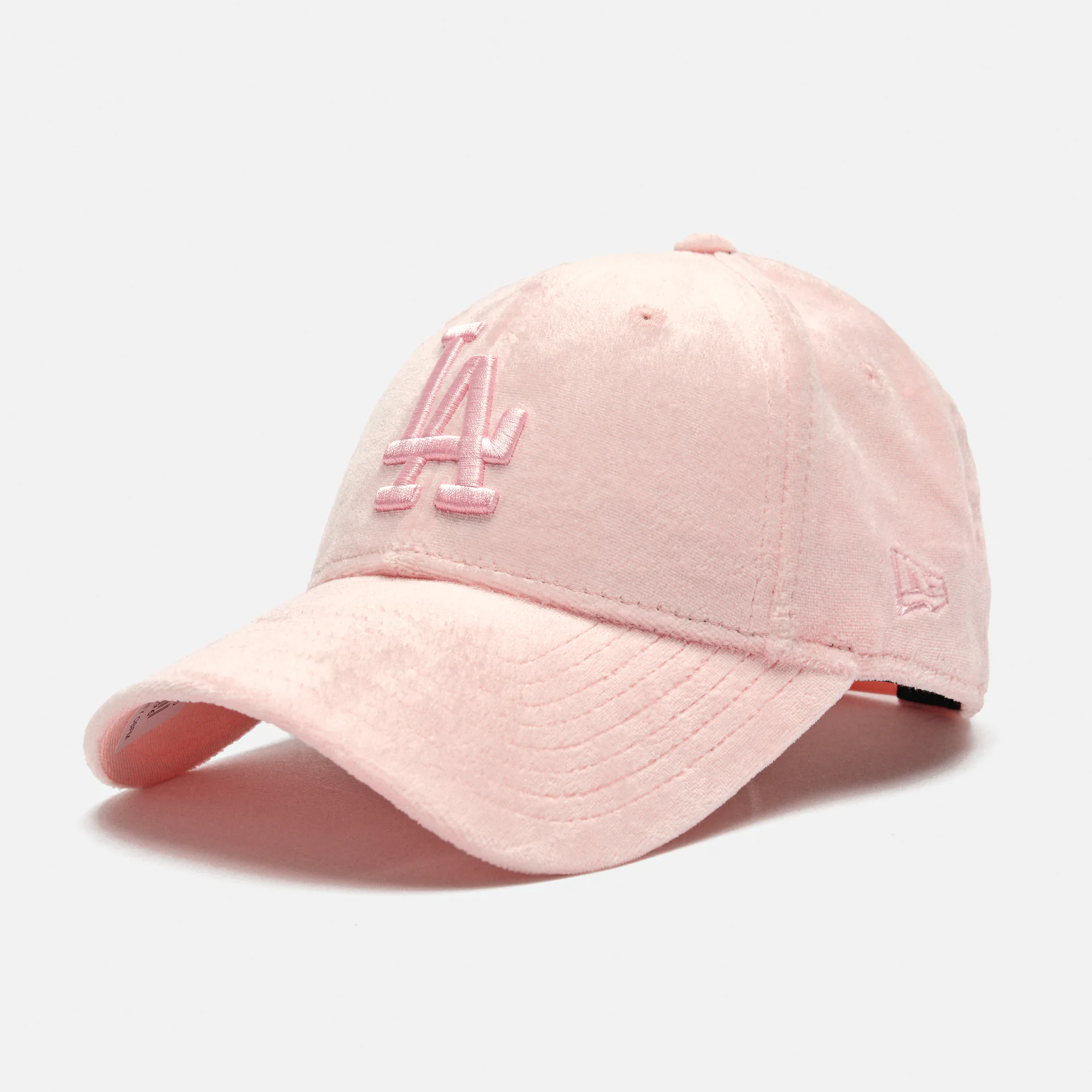 New Era MLB LA Dodgers Female Velour 9Forty Strapback Cap Pink