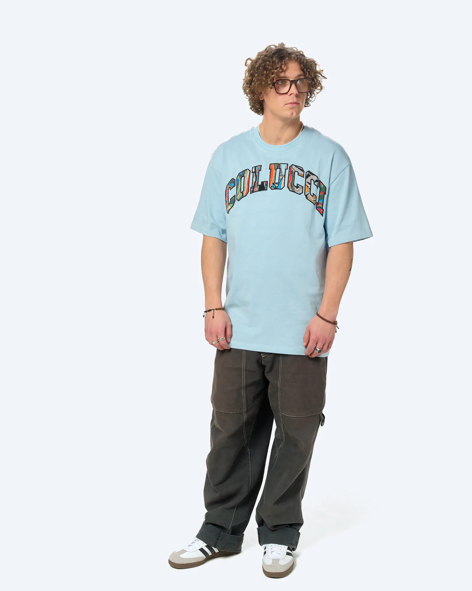 Colucci Logo T-Shirt College Light Blue/Aop Multi