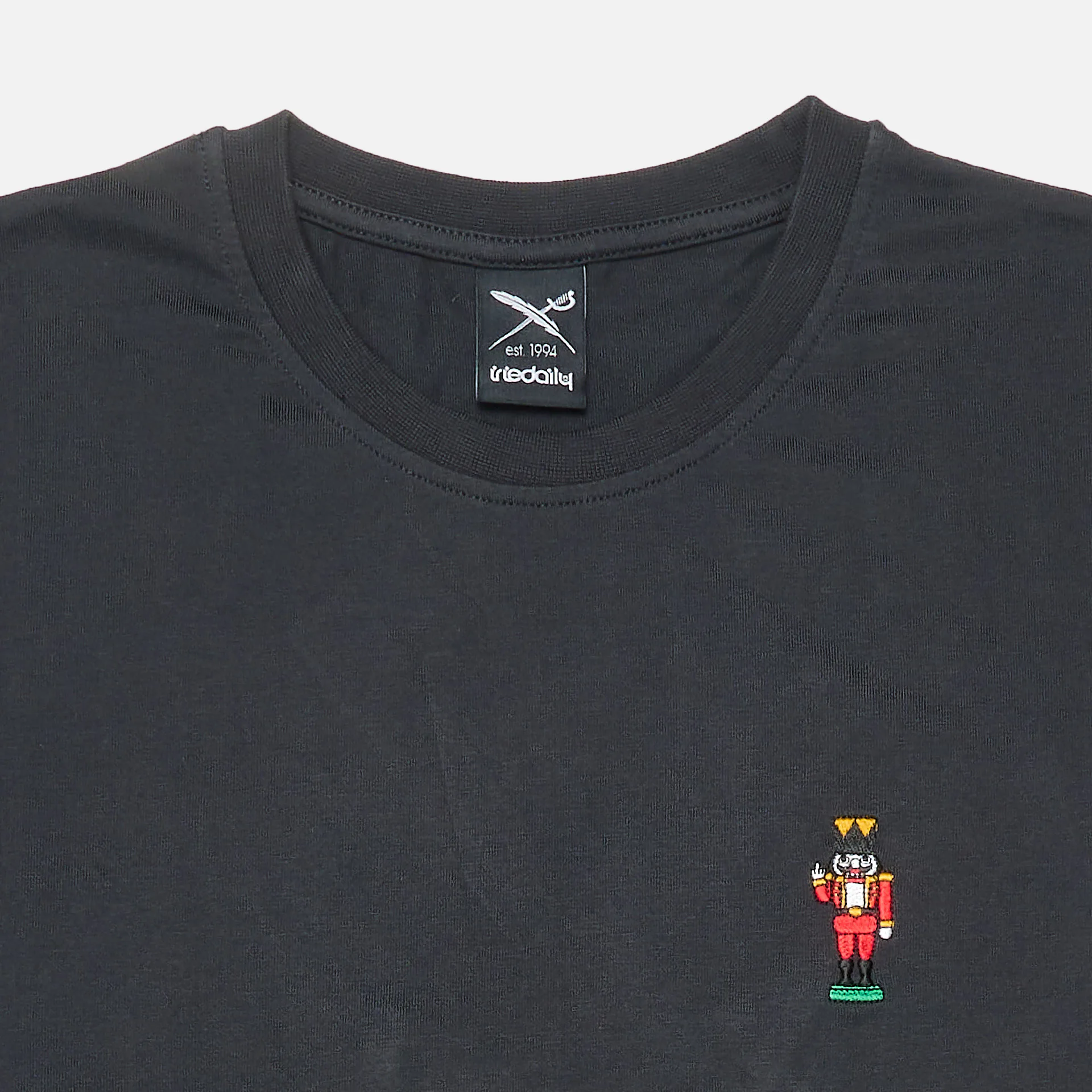 Iriedaily Nutcrax Embroidered T-Shirt Coal