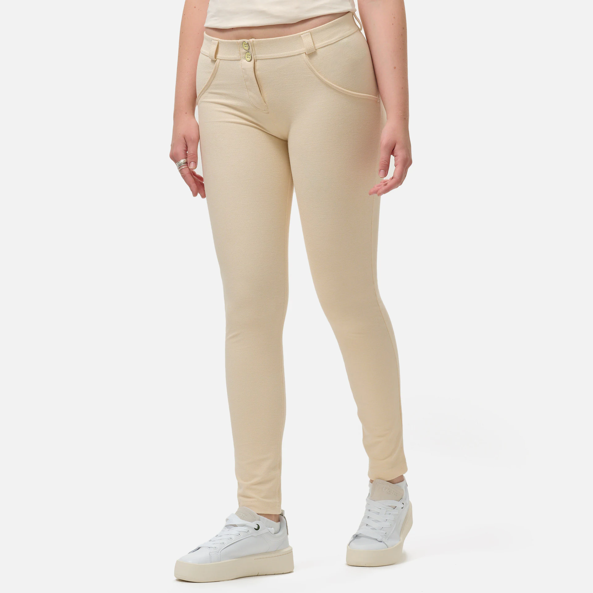 Freddy WR.UP Sustainable Jersey Drill Push-Up Pants Macadamia