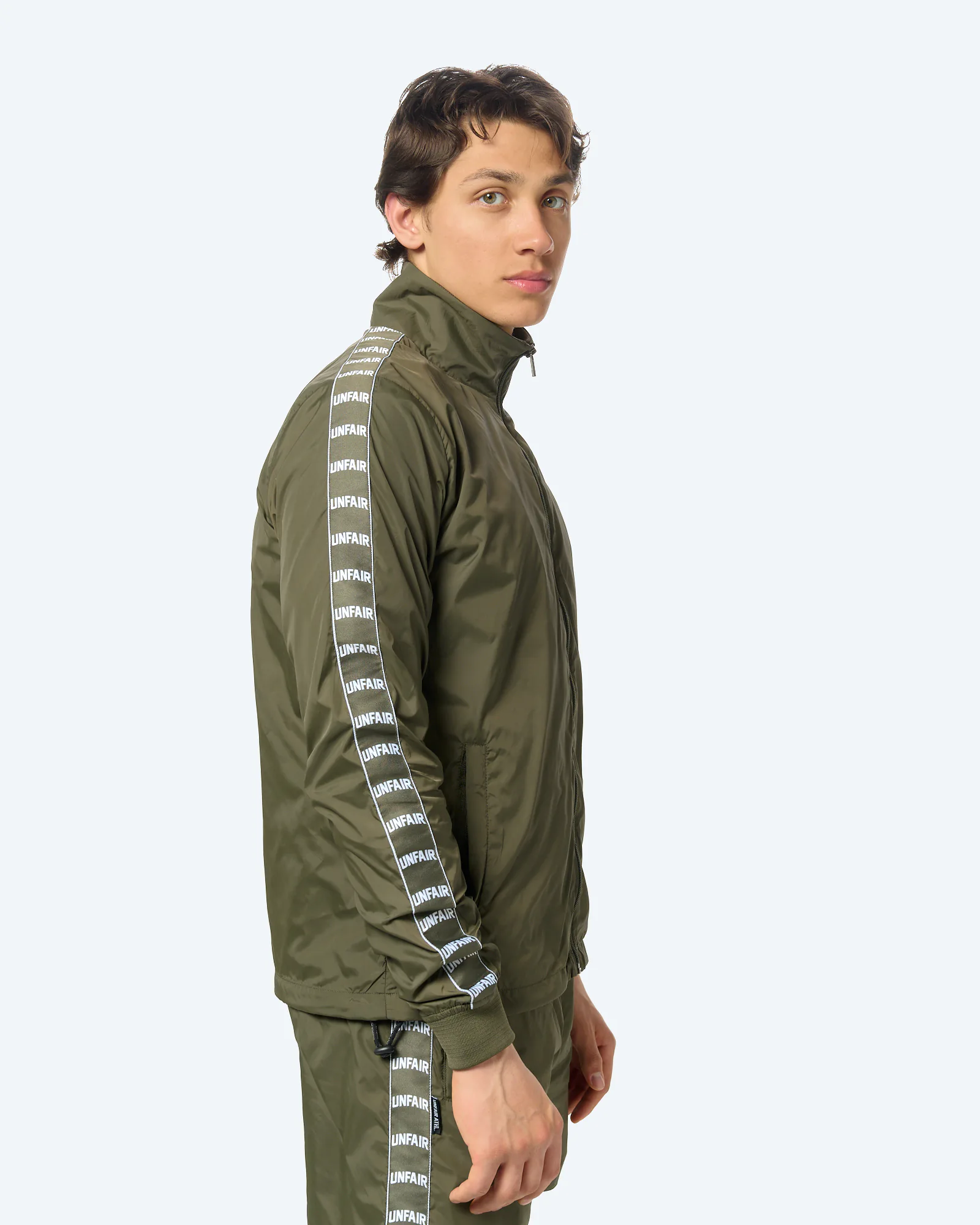 Unfair Athletics Curved Tape Tracktop Olive